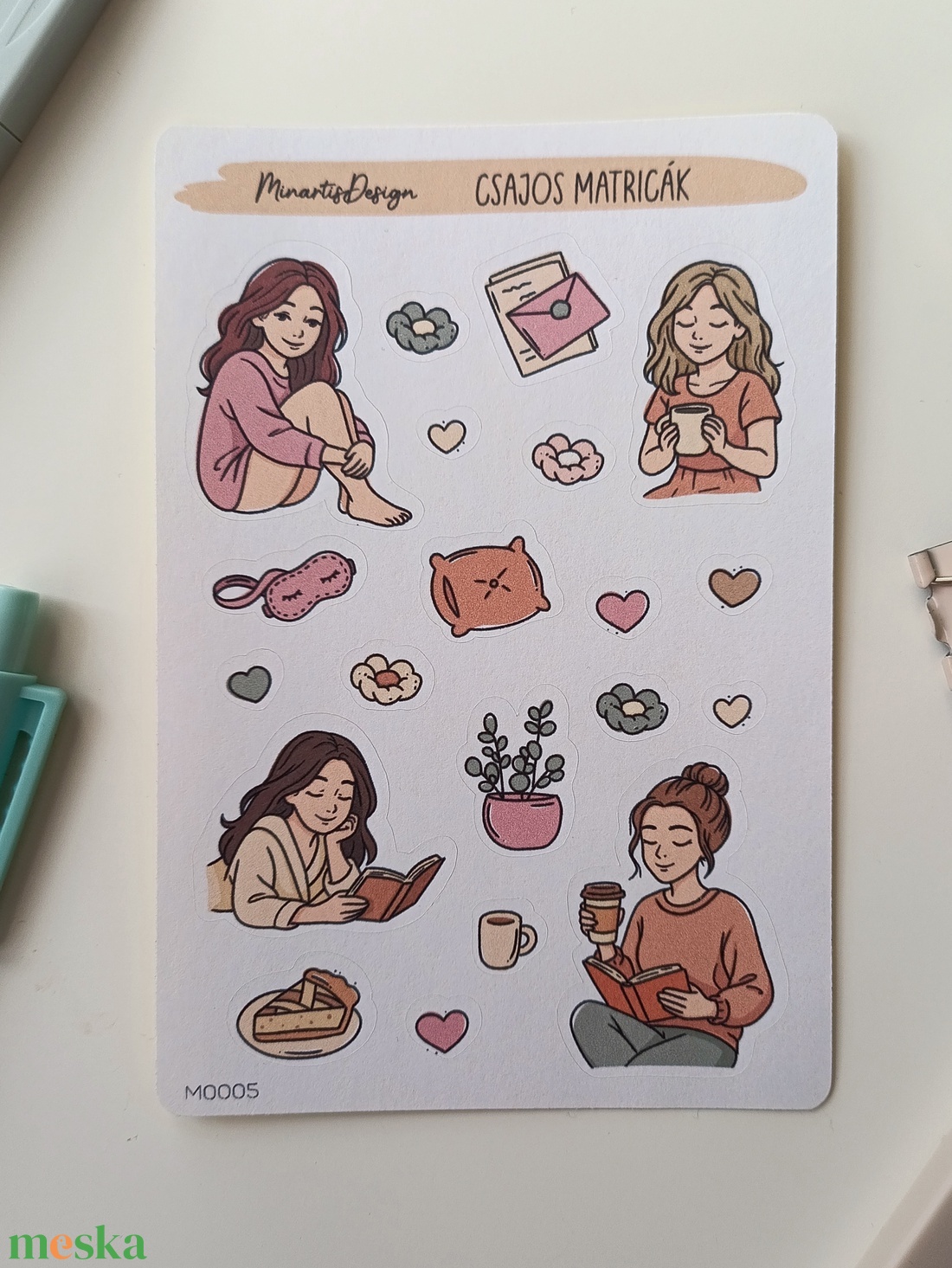 Matricaív - őszi csajos hangulat - otthon & életmód - papír, írószer - matrica, matrica csomag - Meska.hu