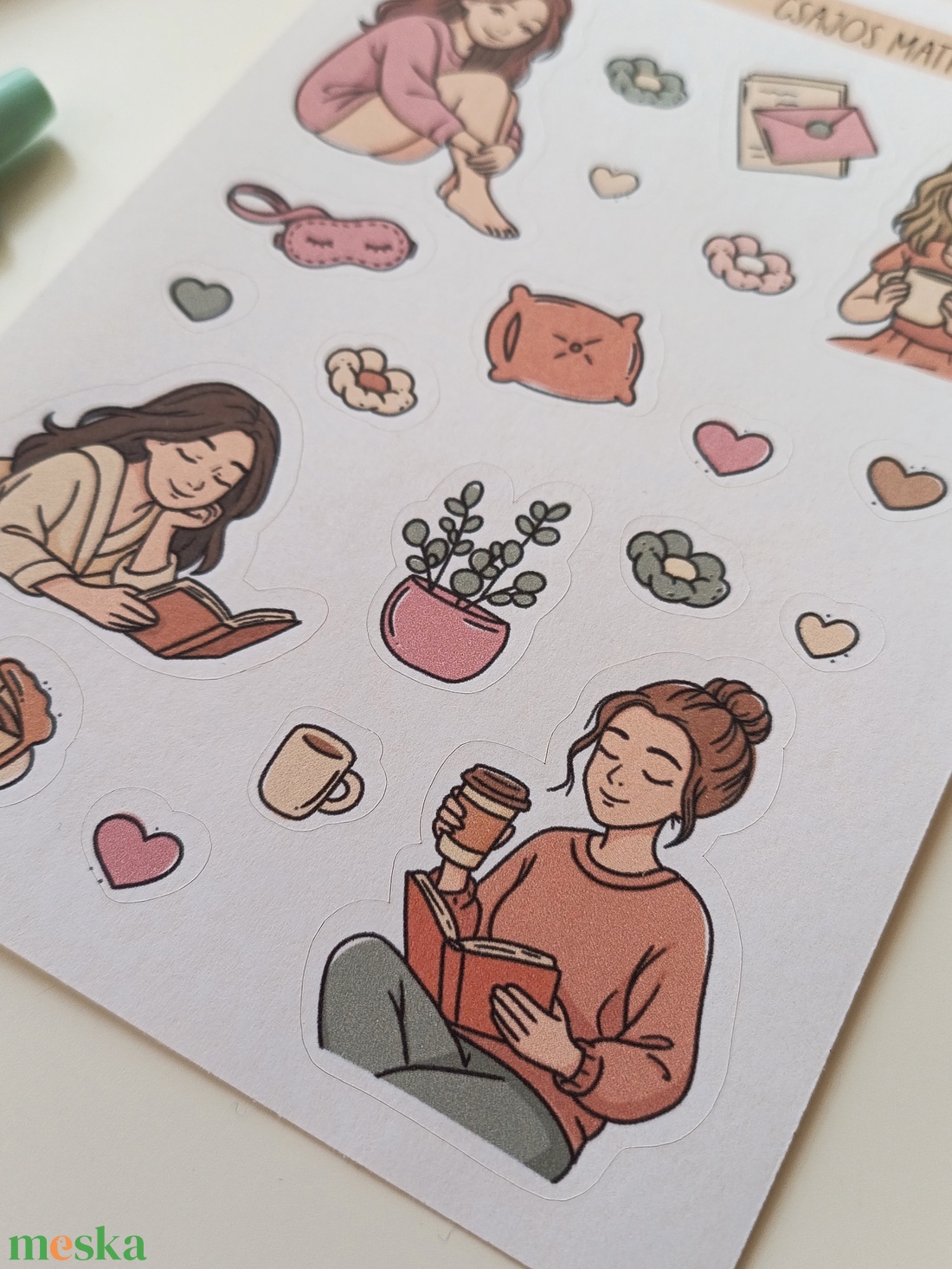 Matricaív - őszi csajos hangulat - otthon & életmód - papír, írószer - matrica, matrica csomag - Meska.hu