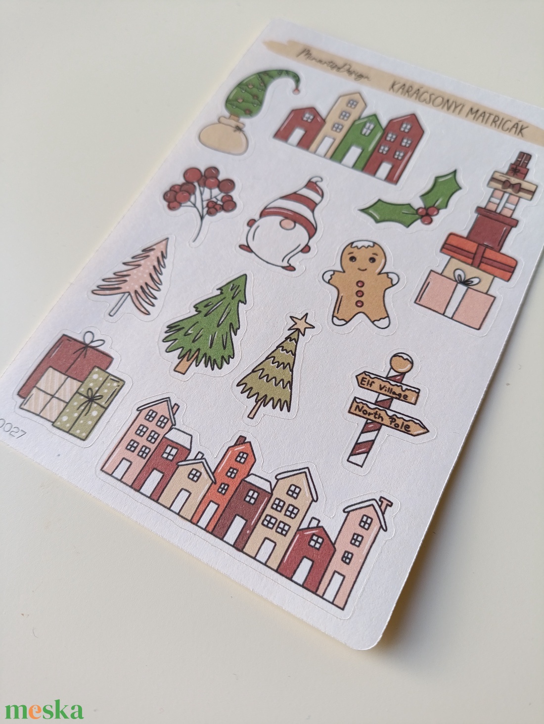 Matricaív -  karácsonyi házikós, manós - otthon & életmód - papír, írószer - matrica, matrica csomag - Meska.hu Matricaív -  karácsonyi házikós, manós - otthon & életmód - papír, írószer - matrica, matrica csomag - Meska.hu