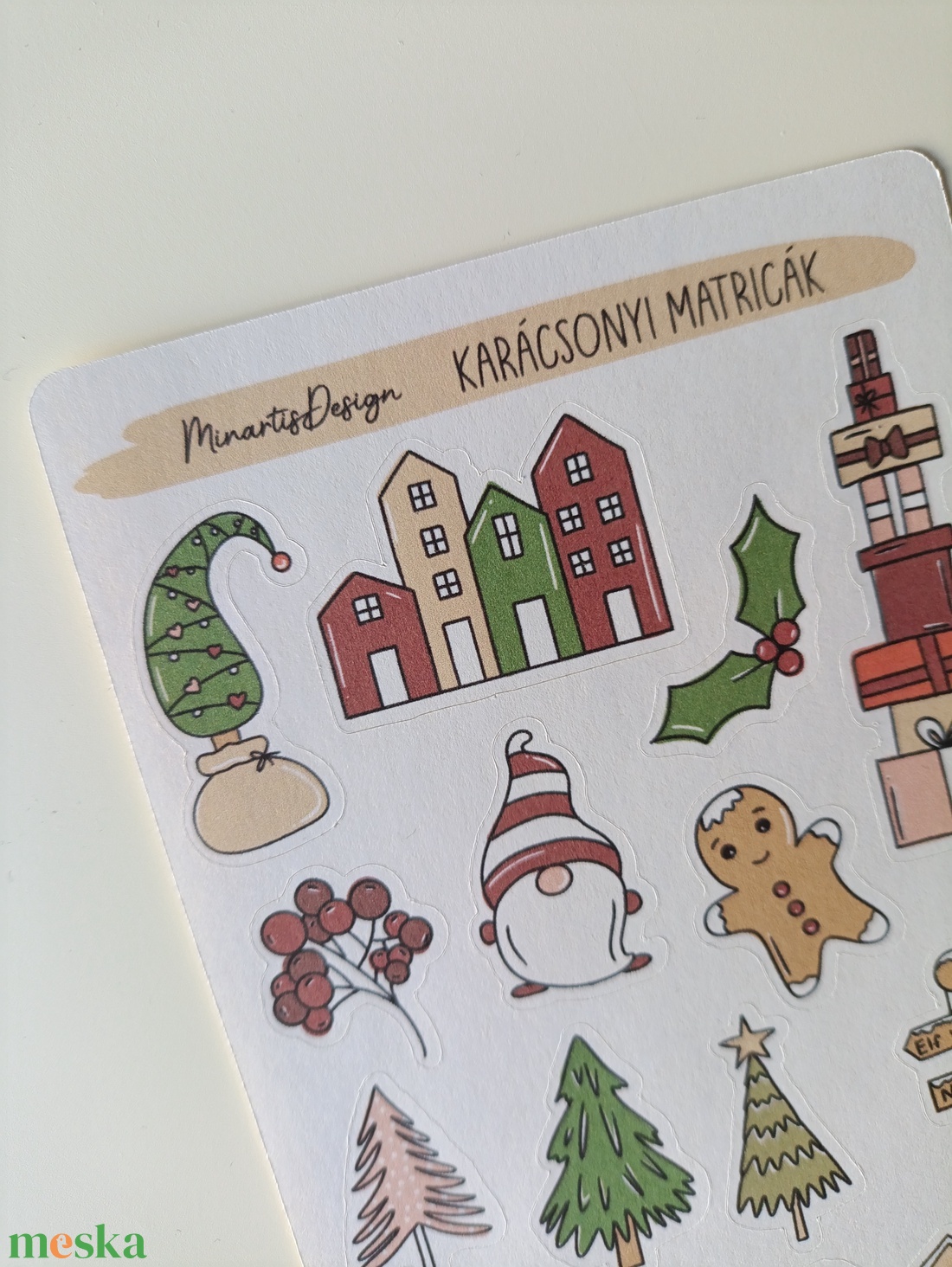 Matricaív -  karácsonyi házikós, manós - otthon & életmód - papír, írószer - matrica, matrica csomag - Meska.hu Matricaív -  karácsonyi házikós, manós - otthon & életmód - papír, írószer - matrica, matrica csomag - Meska.hu