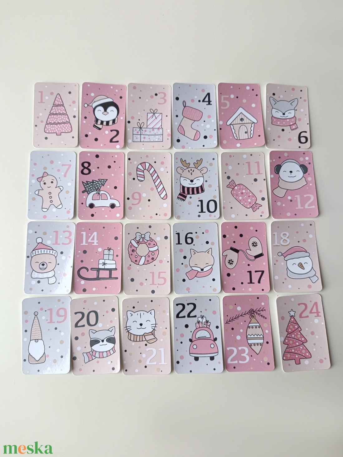 Adventi kicsi meglepetés kártyák gyerekeknek - karácsony - adventi díszek - adventi naptár - Meska.hu