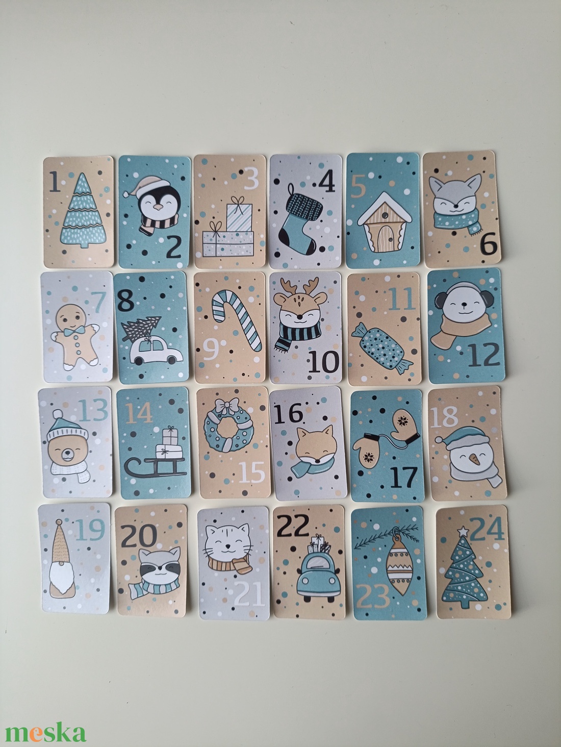 Adventi kicsi meglepetés kártyák gyerekeknek - karácsony - adventi díszek - adventi naptár - Meska.hu