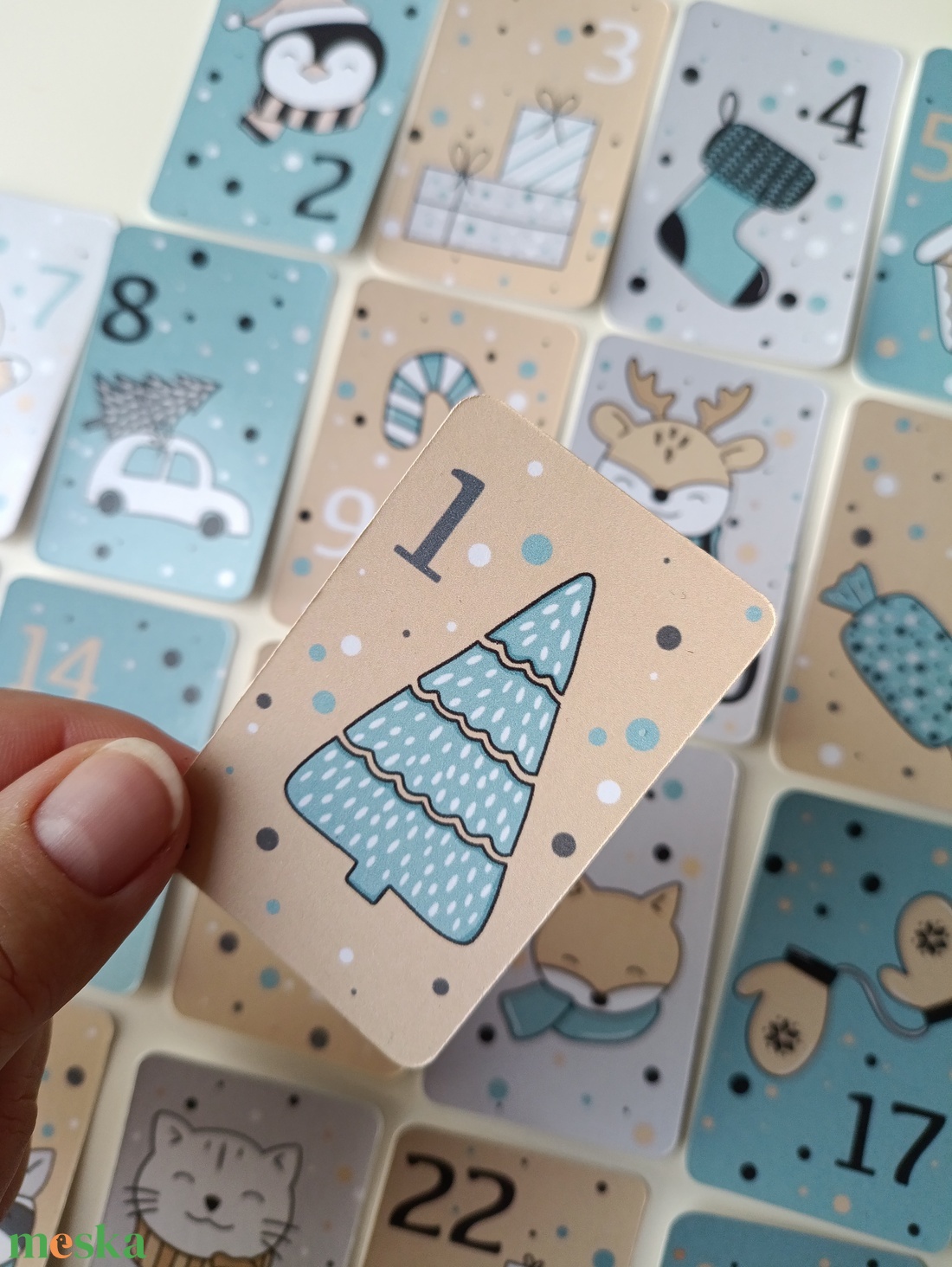 Adventi kicsi meglepetés kártyák gyerekeknek - karácsony - adventi díszek - adventi naptár - Meska.hu