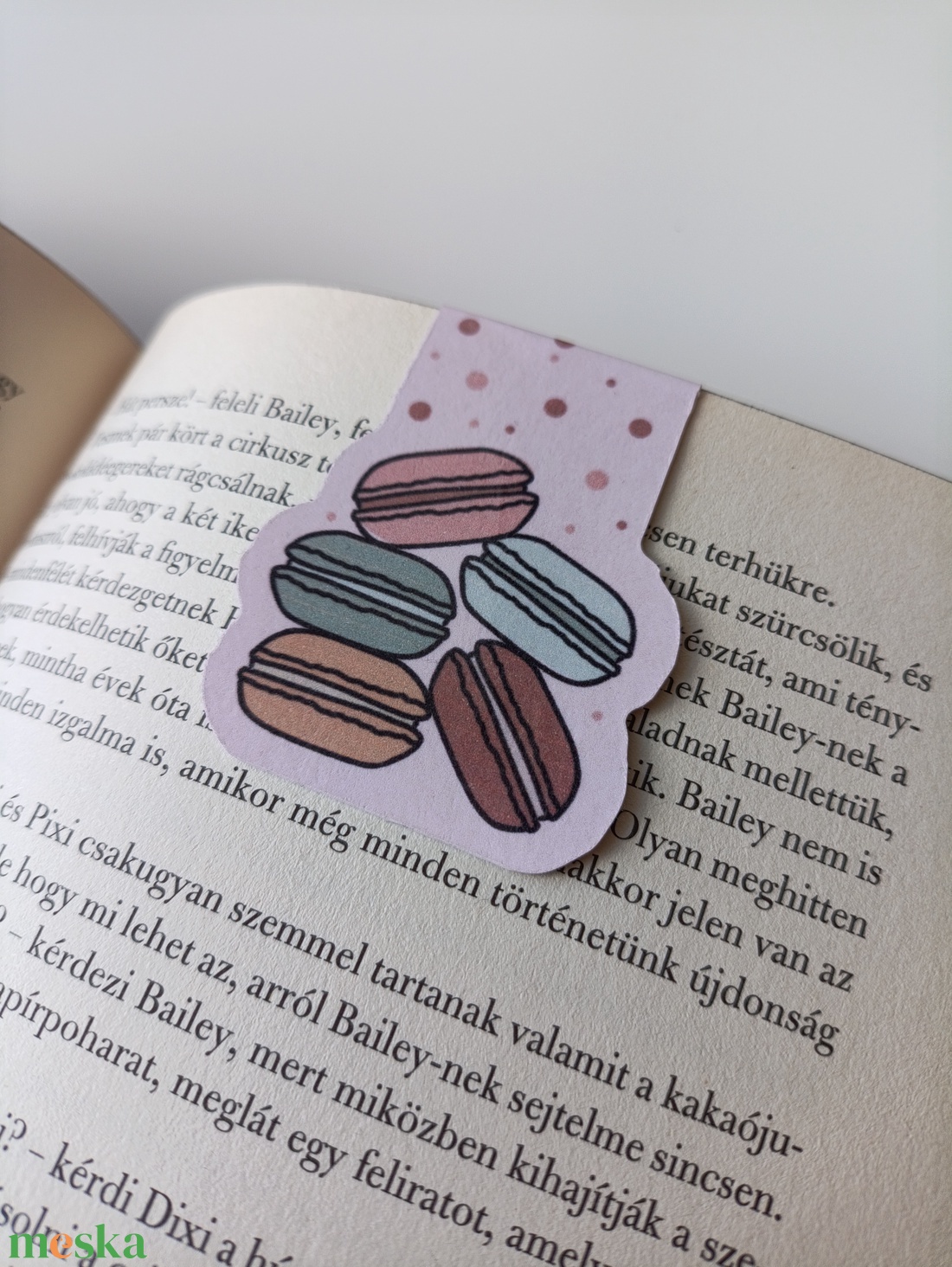 Mágneses könyvjelző - macaron - könyv & zene - könyvjelző - Meska.hu
