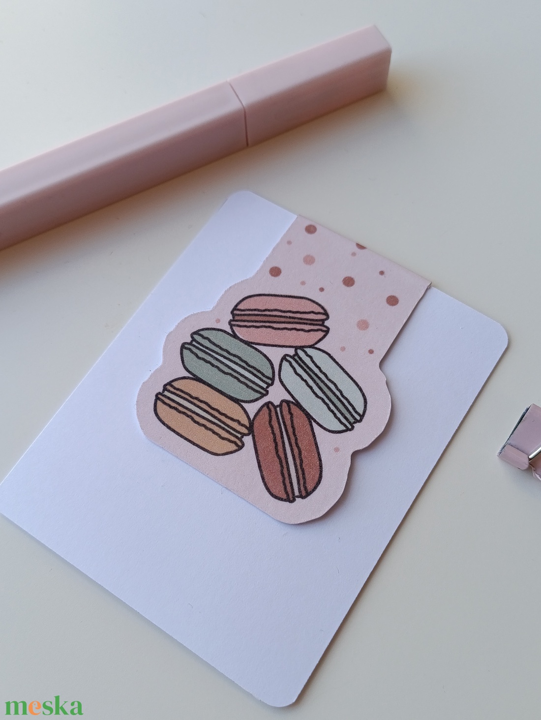 Mágneses könyvjelző - macaron - könyv & zene - könyvjelző - Meska.hu
