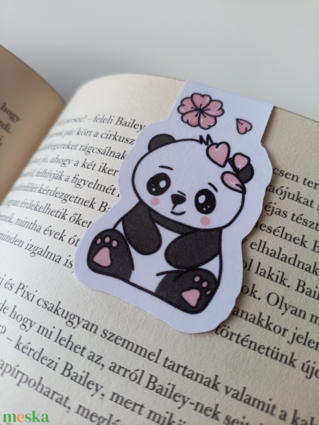 Mágneses könyvjelző - pandás - könyv & zene - könyvjelző - Meska.hu