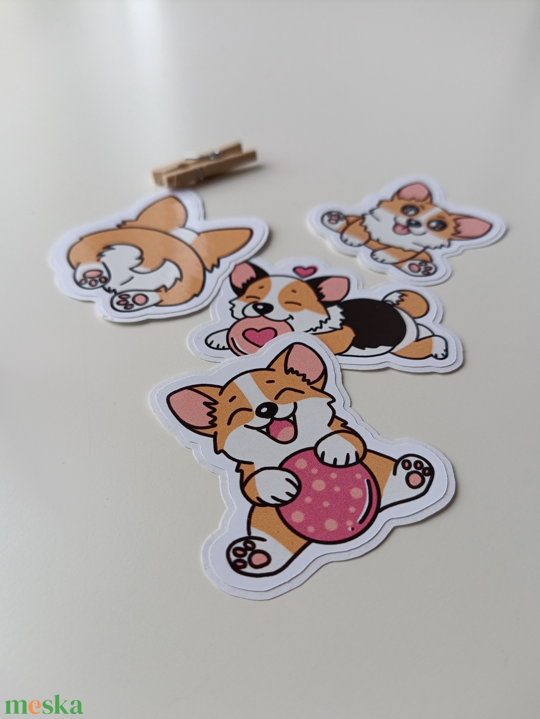 Matricák - cuki corgi kutyusok  - otthon & életmód - papír, írószer - matrica, matrica csomag - Meska.hu