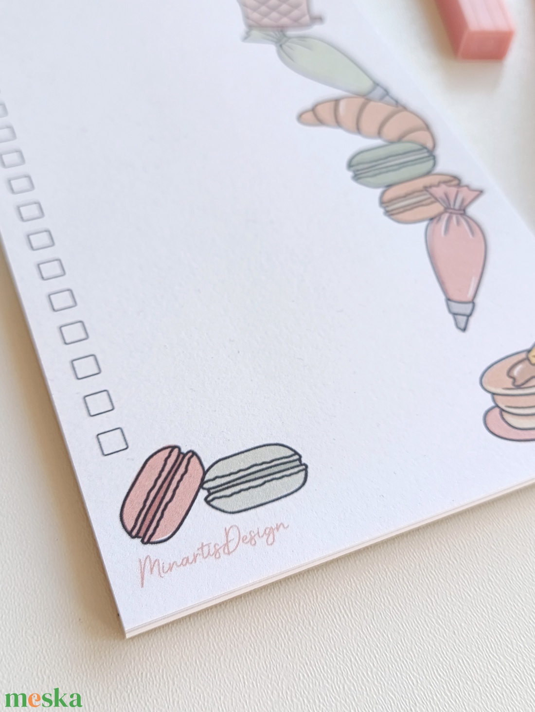 Süteményes jegyzettömb - 9x18 cm - otthon & életmód - papír, írószer - jegyzetfüzet & napló - Meska.hu