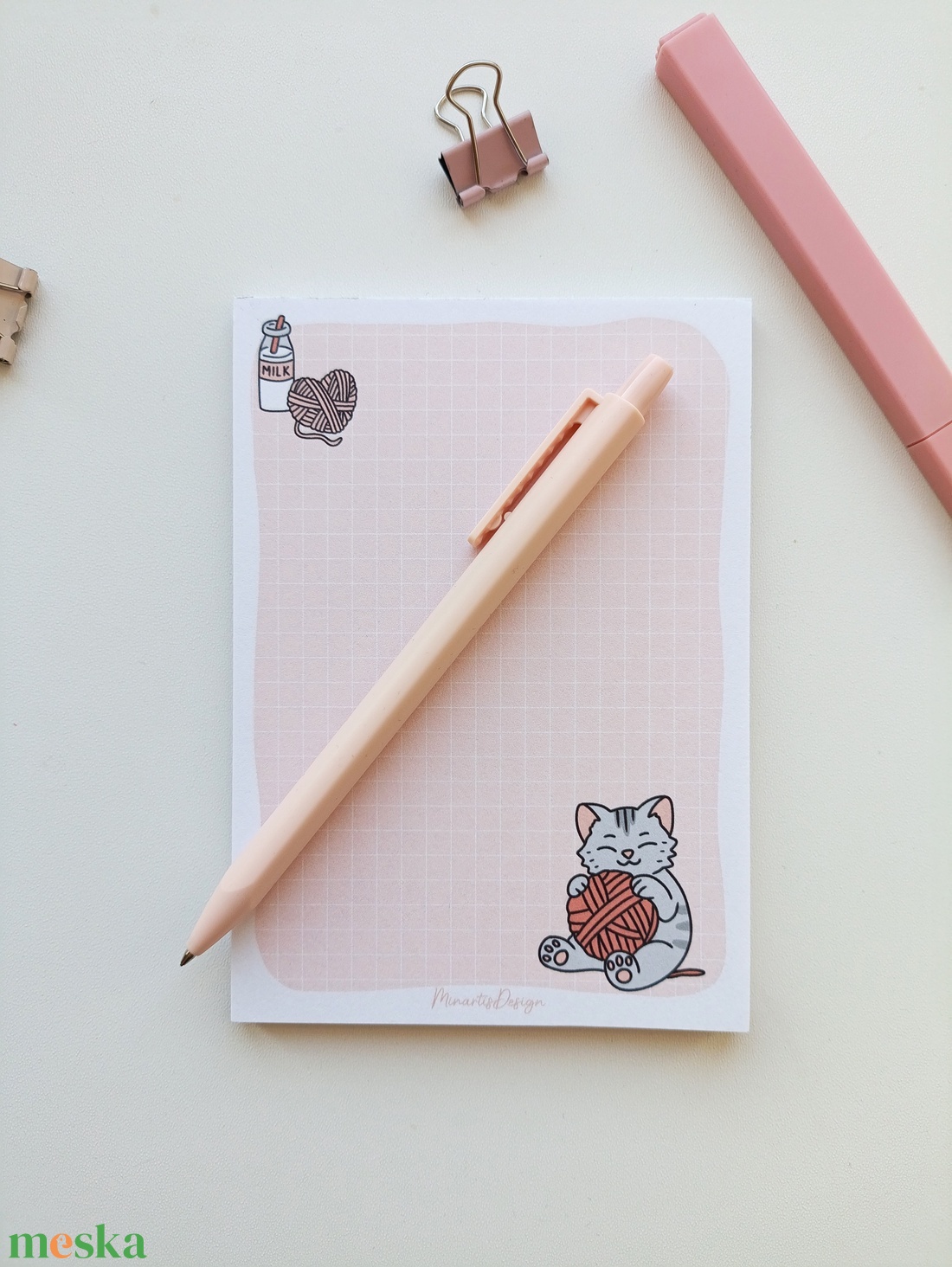 Aranyos cicás jegyzettömb - A6 - otthon & életmód - papír, írószer - jegyzetfüzet & napló - Meska.hu