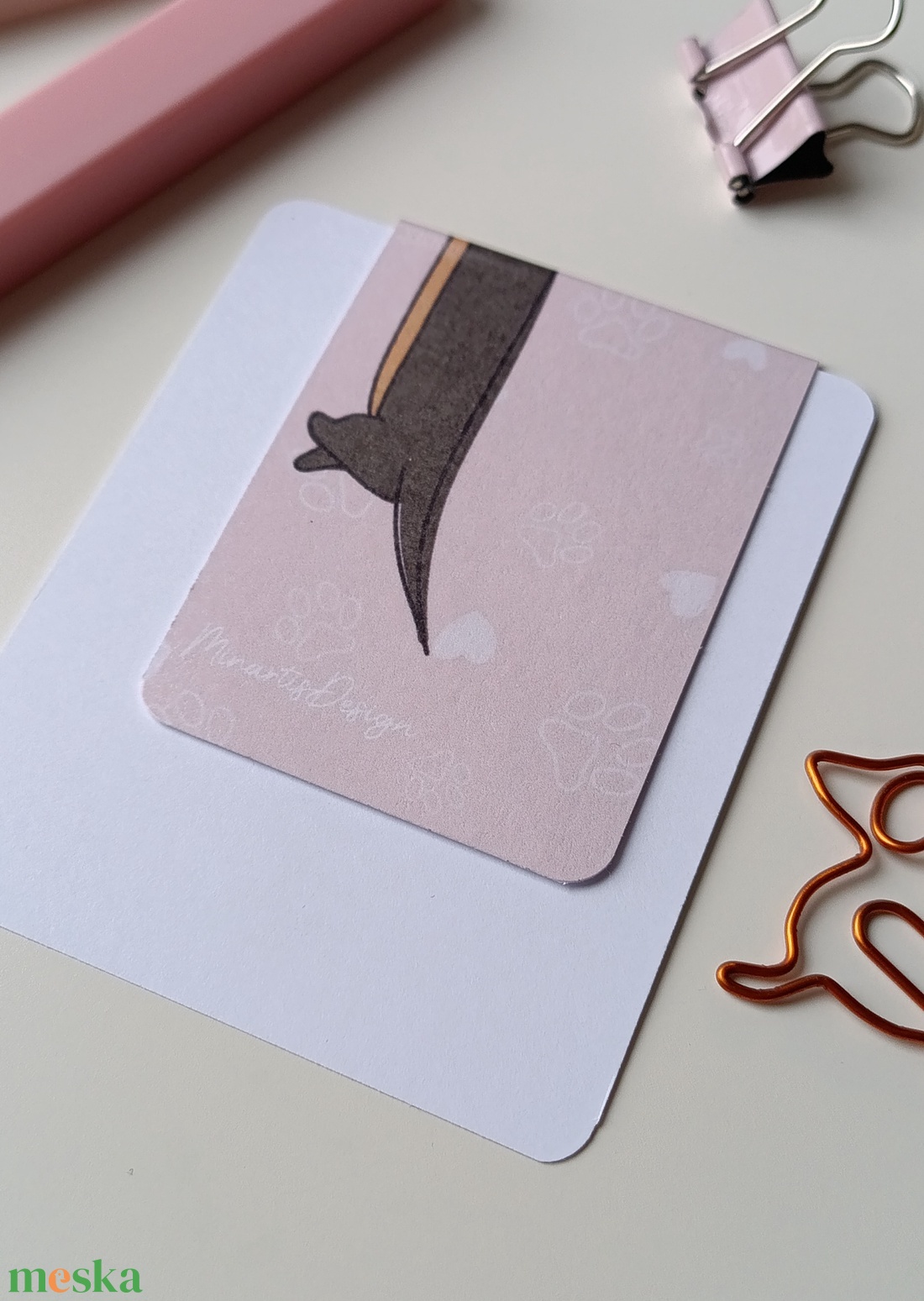 Mágneses könyvjelző - tacskós - könyv & zene - könyvjelző - Meska.hu