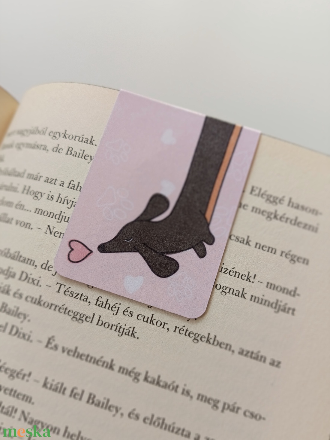 Mágneses könyvjelző - tacskós - könyv & zene - könyvjelző - Meska.hu