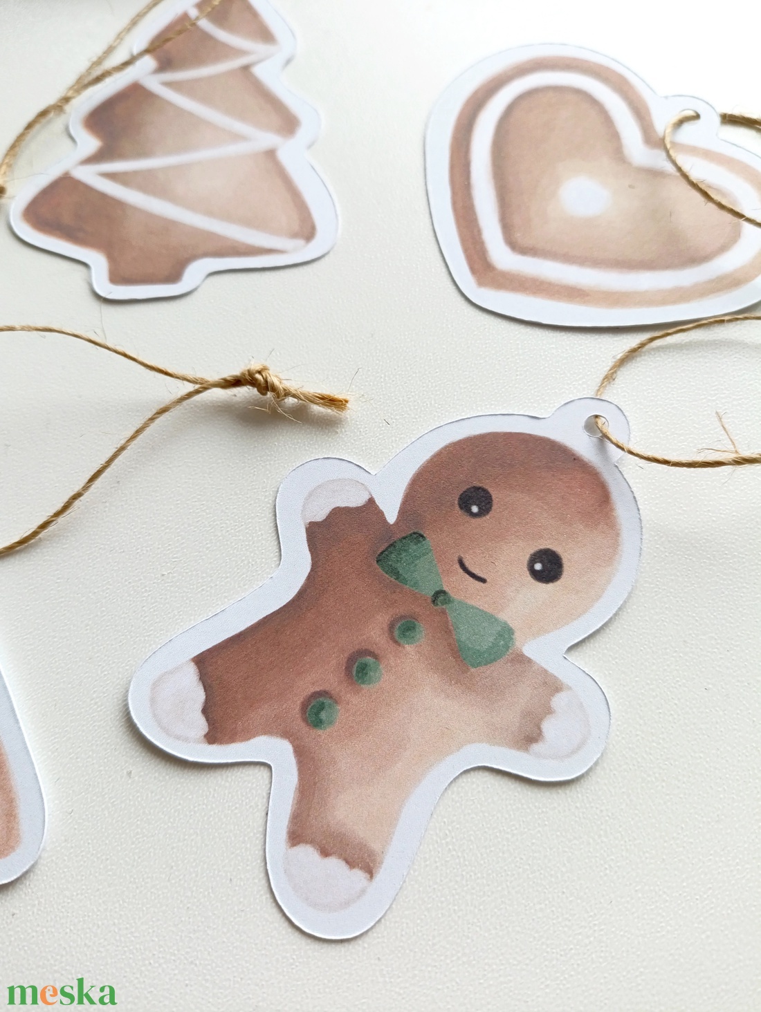 Mézeskalács ajándékkísérő kártyák - 5 db - otthon & életmód - papír, írószer - ajándékozás kellékei - ajándékkísérő - Meska.hu