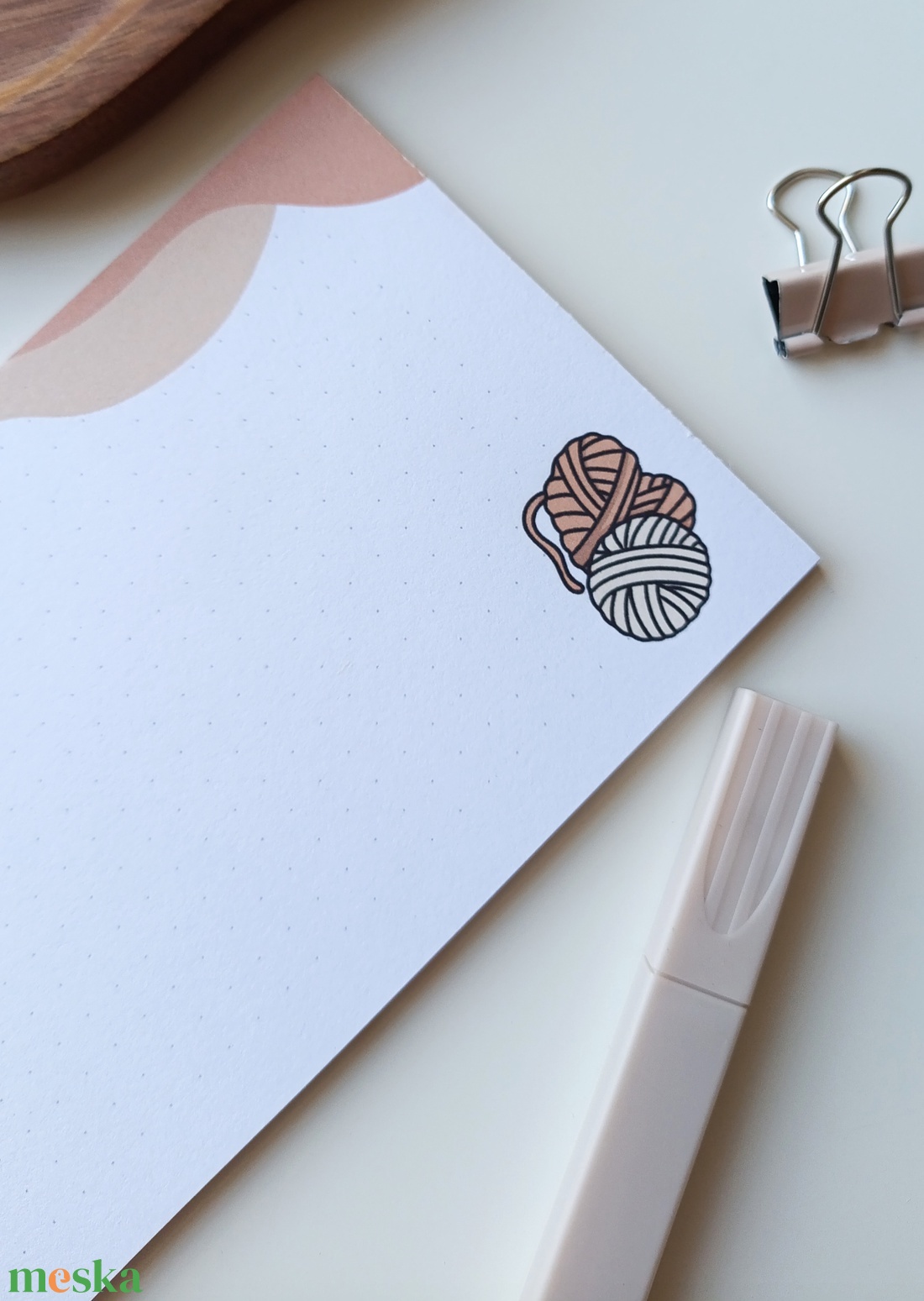  Cicás, kávés gombolyagos jegyzettömb  - otthon & életmód - papír, írószer - jegyzetfüzet & napló - Meska.hu