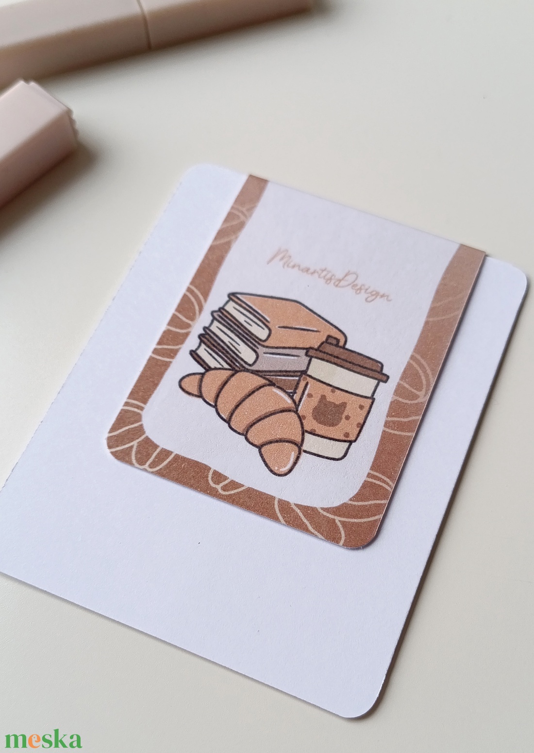 Mágneses könyvjelző - kávémánia - könyv & zene - könyvjelző - Meska.hu