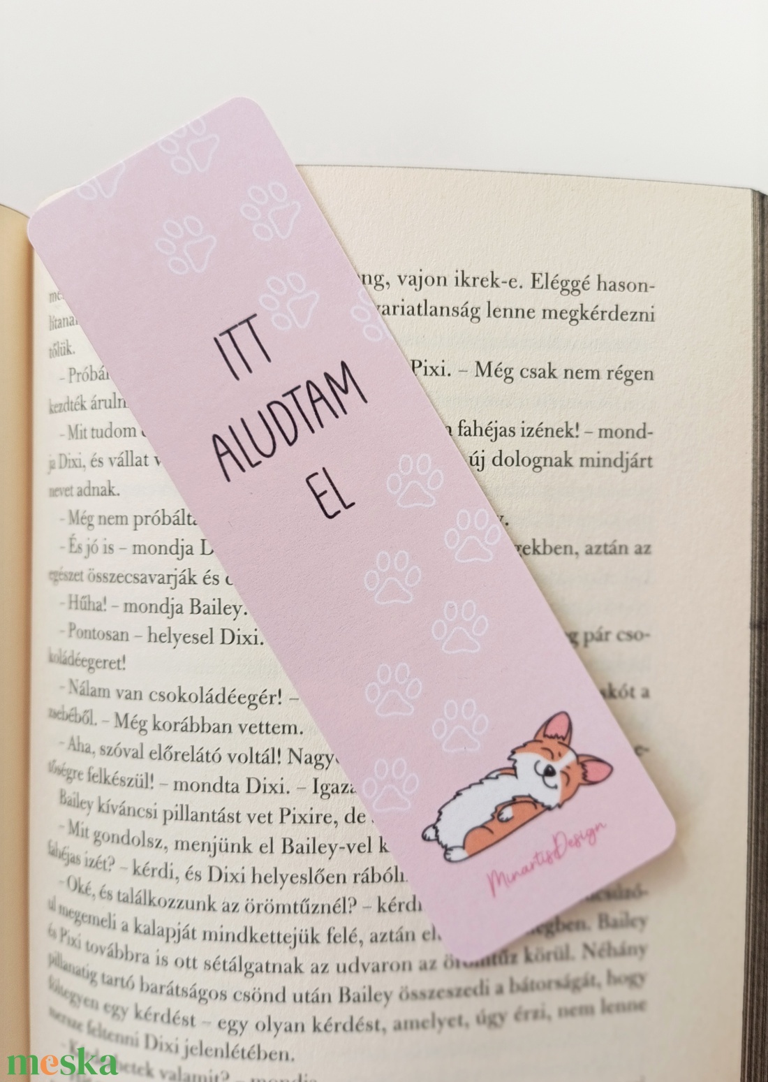 Corgis itt aludtam el könyvjelző - könyv & zene - könyvjelző - Meska.hu