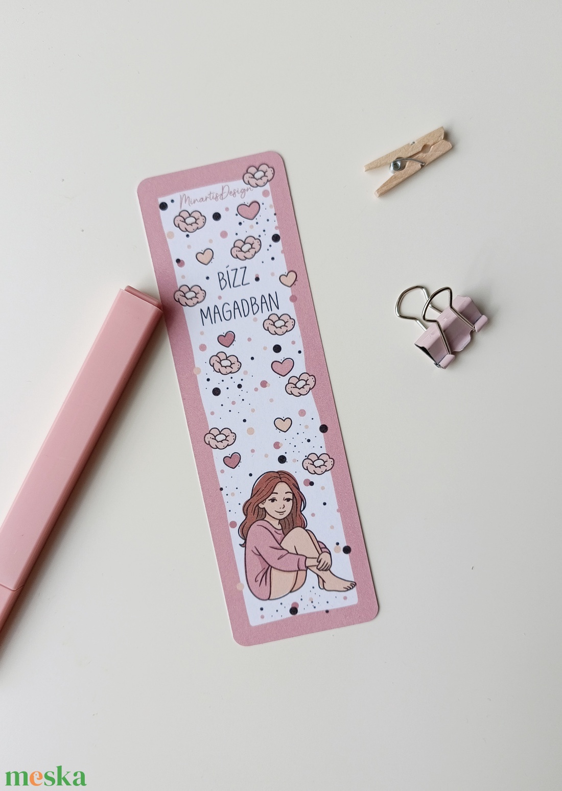 Csajos könyvjelző - Bízz magadban - könyv & zene - könyvjelző - Meska.hu