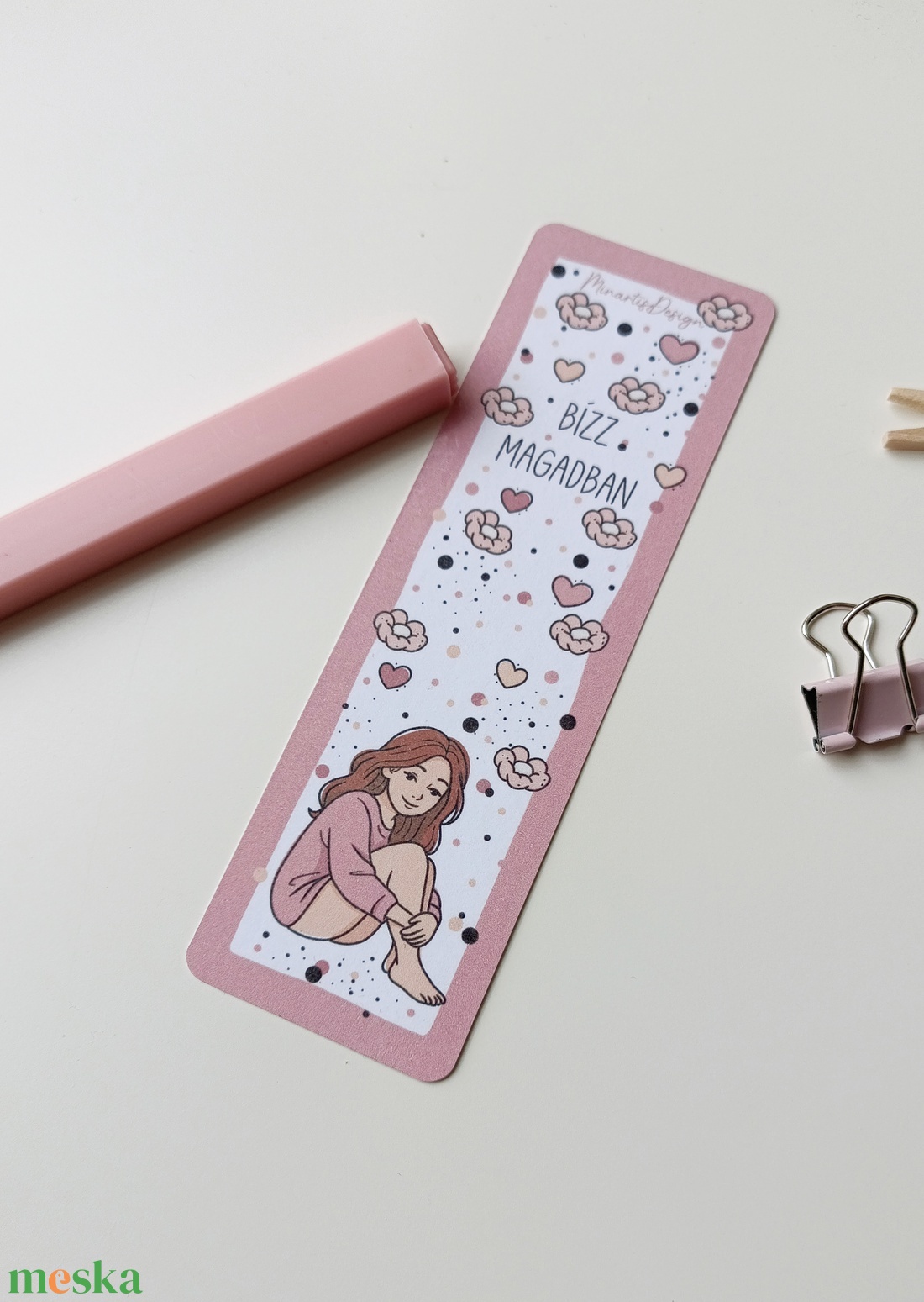 Csajos könyvjelző - Bízz magadban - könyv & zene - könyvjelző - Meska.hu