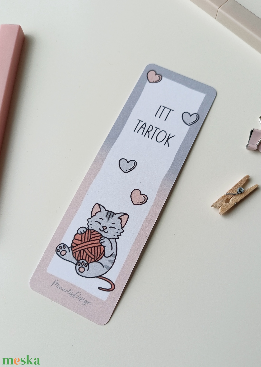 Cicás könyvjelző - könyv & zene - könyvjelző - Meska.hu