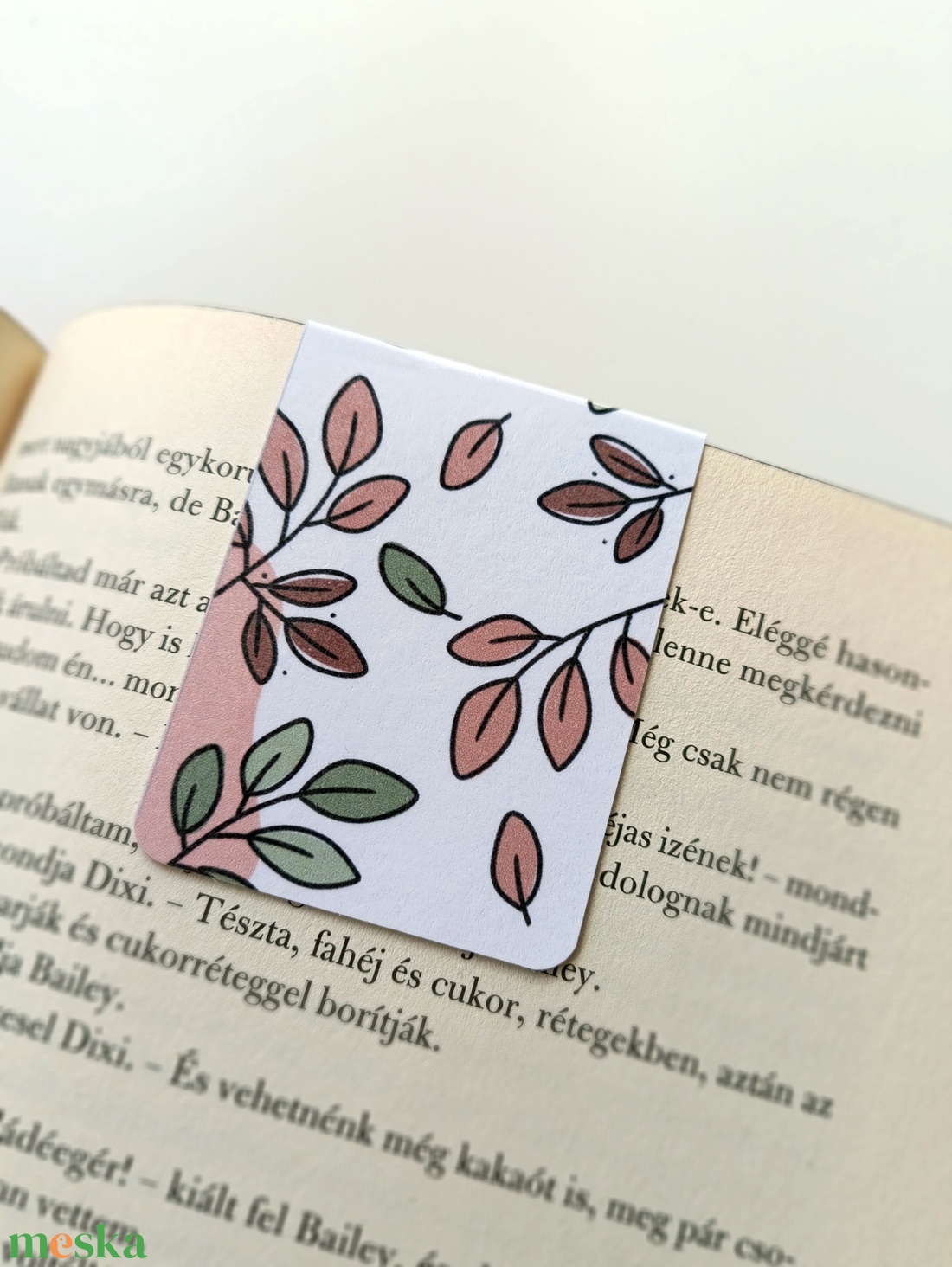 Mágneses könyvjelző - őszi leveles - könyv & zene - könyvjelző - Meska.hu