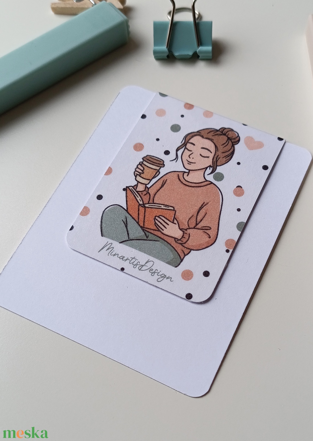 Mágneses könyvjelző - csajos grafika - könyv & zene - könyvjelző - Meska.hu