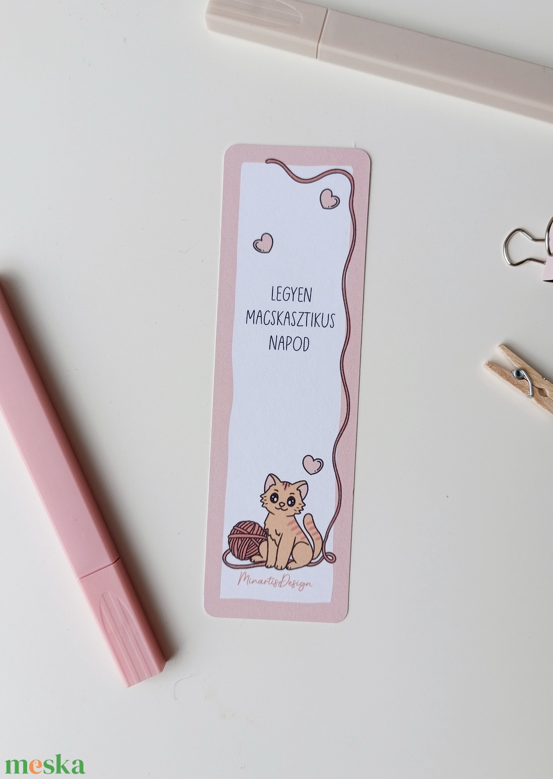 Cicás könyvjelző - macskasztikus - könyv & zene - könyvjelző - Meska.hu
