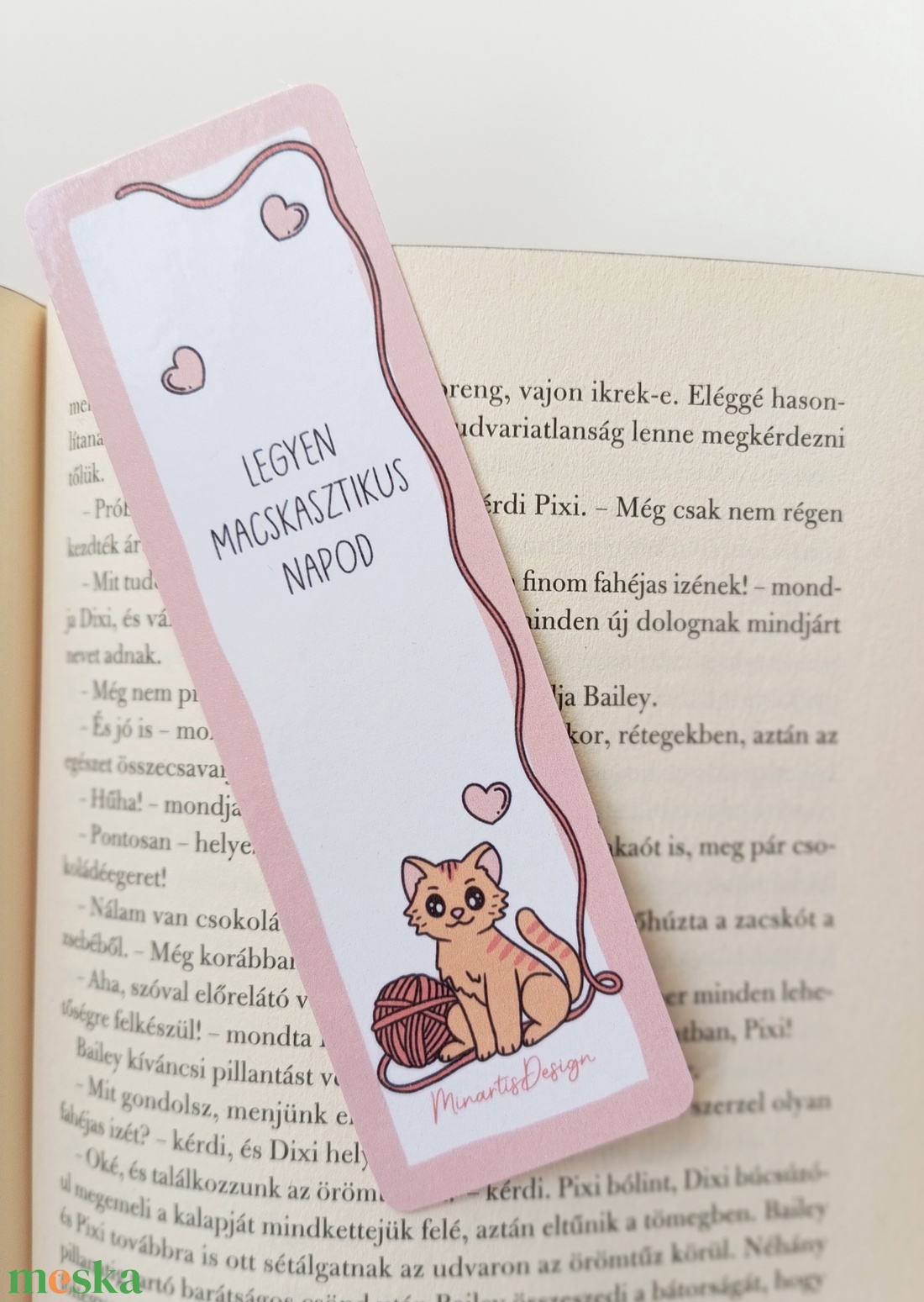 Cicás könyvjelző - macskasztikus - könyv & zene - könyvjelző - Meska.hu