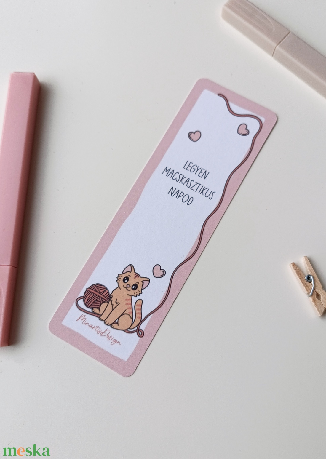 Cicás könyvjelző - macskasztikus - könyv & zene - könyvjelző - Meska.hu