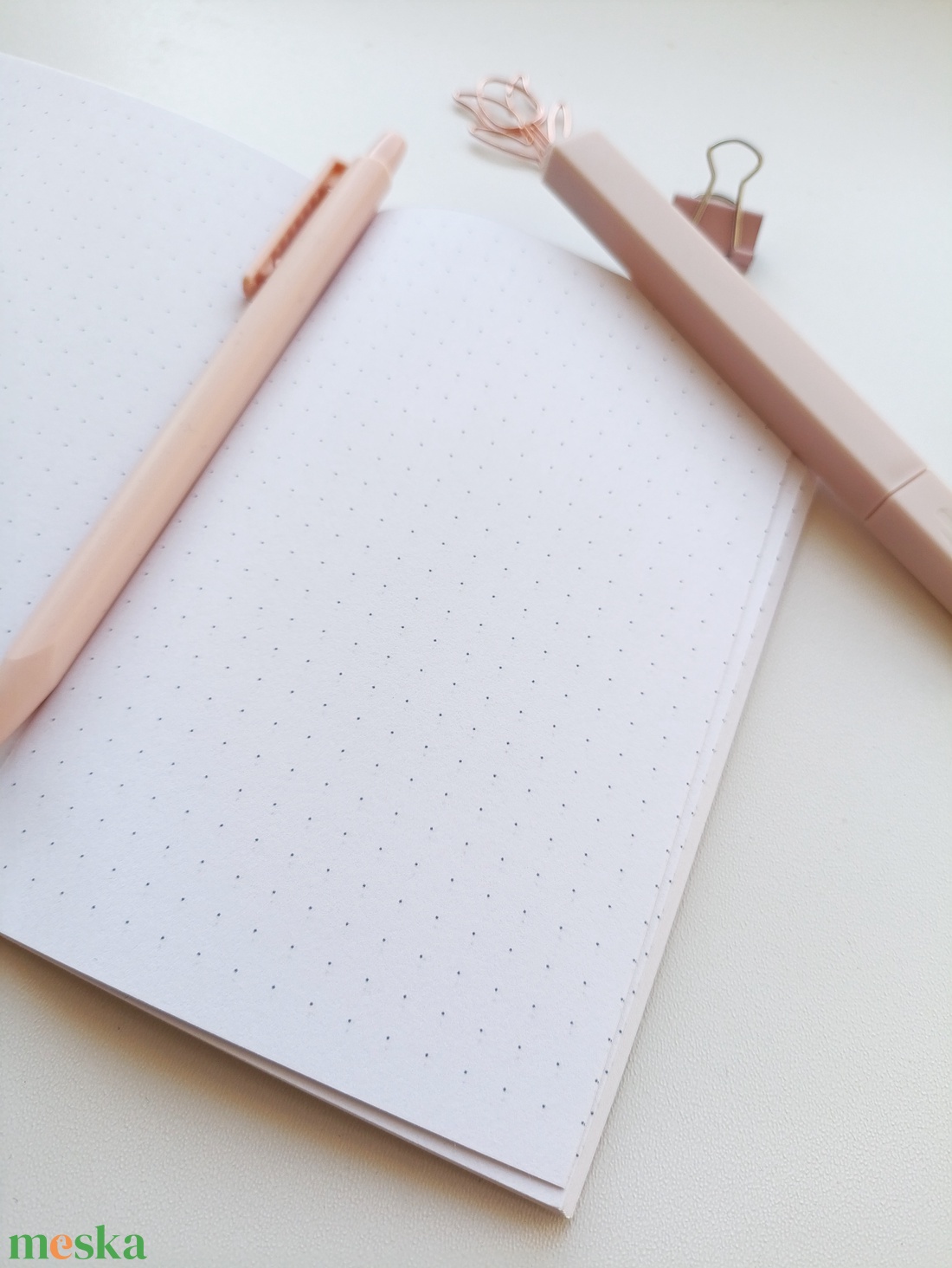 A6-os füzet pasztell rózsaszín csíkos - otthon & életmód - papír, írószer - jegyzetfüzet & napló - Meska.hu