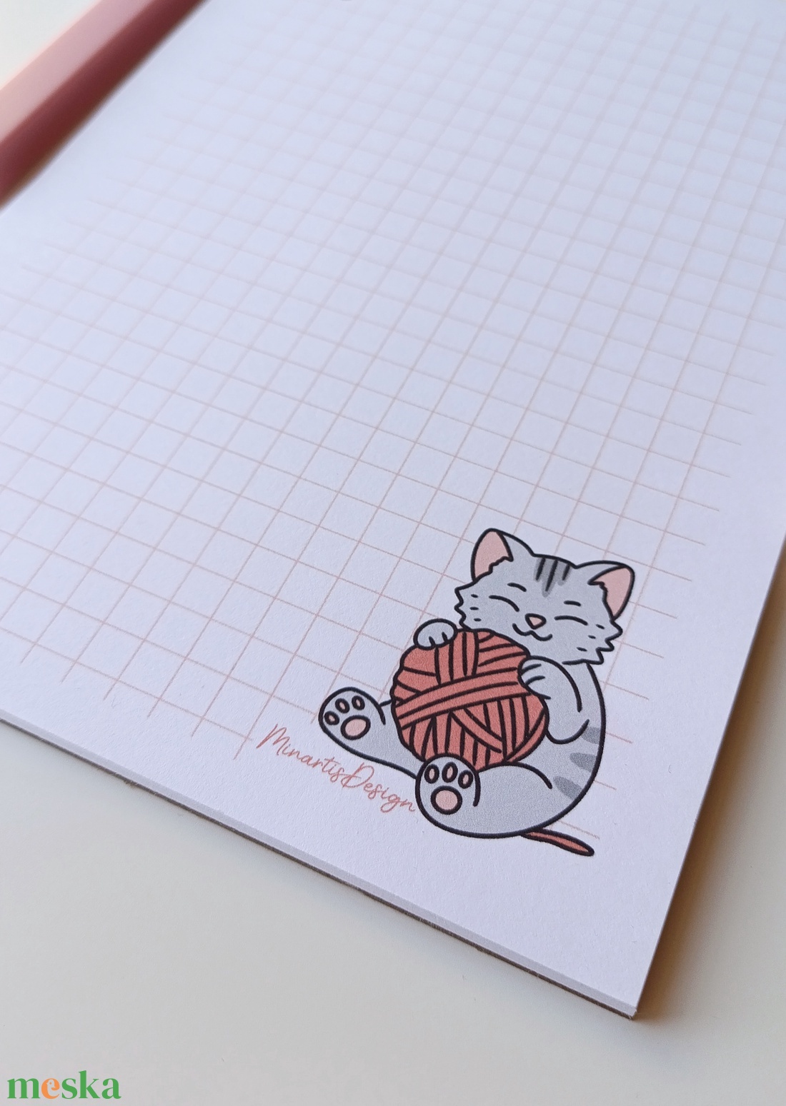 A5 jegyzettömb cicás grafikával 25 lap / 50 lap - otthon & életmód - papír, írószer - jegyzetfüzet & napló - Meska.hu