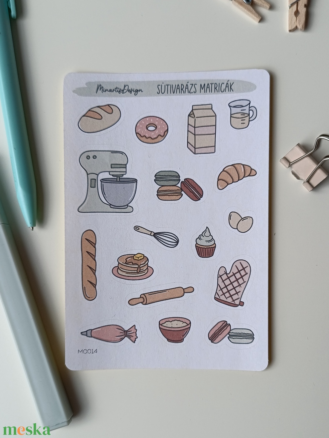 Matricaív - sütemény, konyha - otthon & életmód - papír, írószer - matrica, matrica csomag - Meska.hu