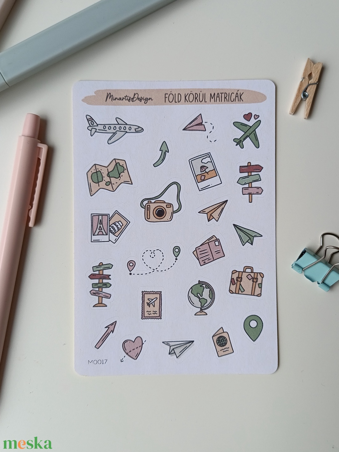 Matricaív - utazós, travel - otthon & életmód - papír, írószer - matrica, matrica csomag - Meska.hu