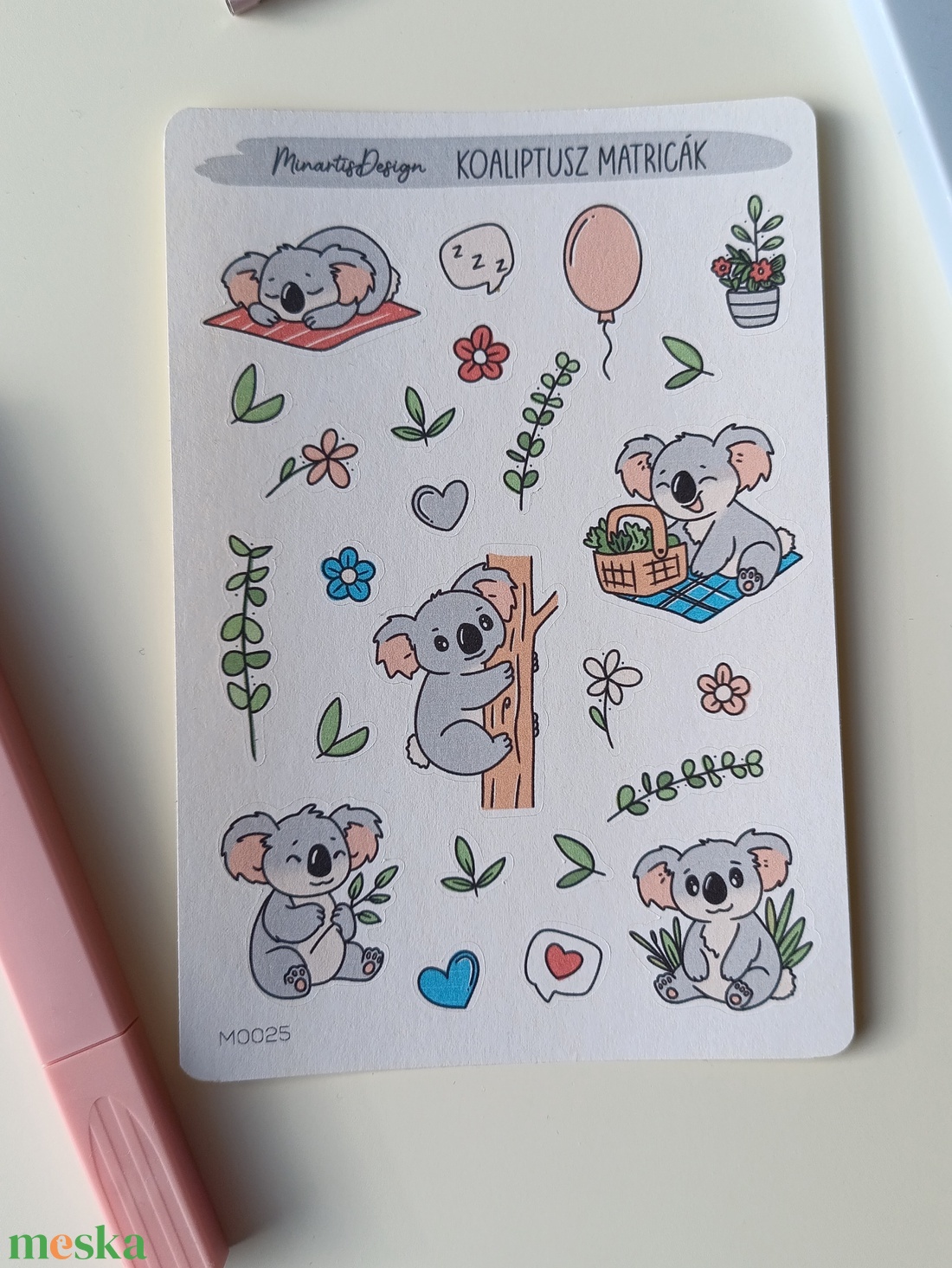 Matricaív - koala - otthon & életmód - papír, írószer - matrica, matrica csomag - Meska.hu