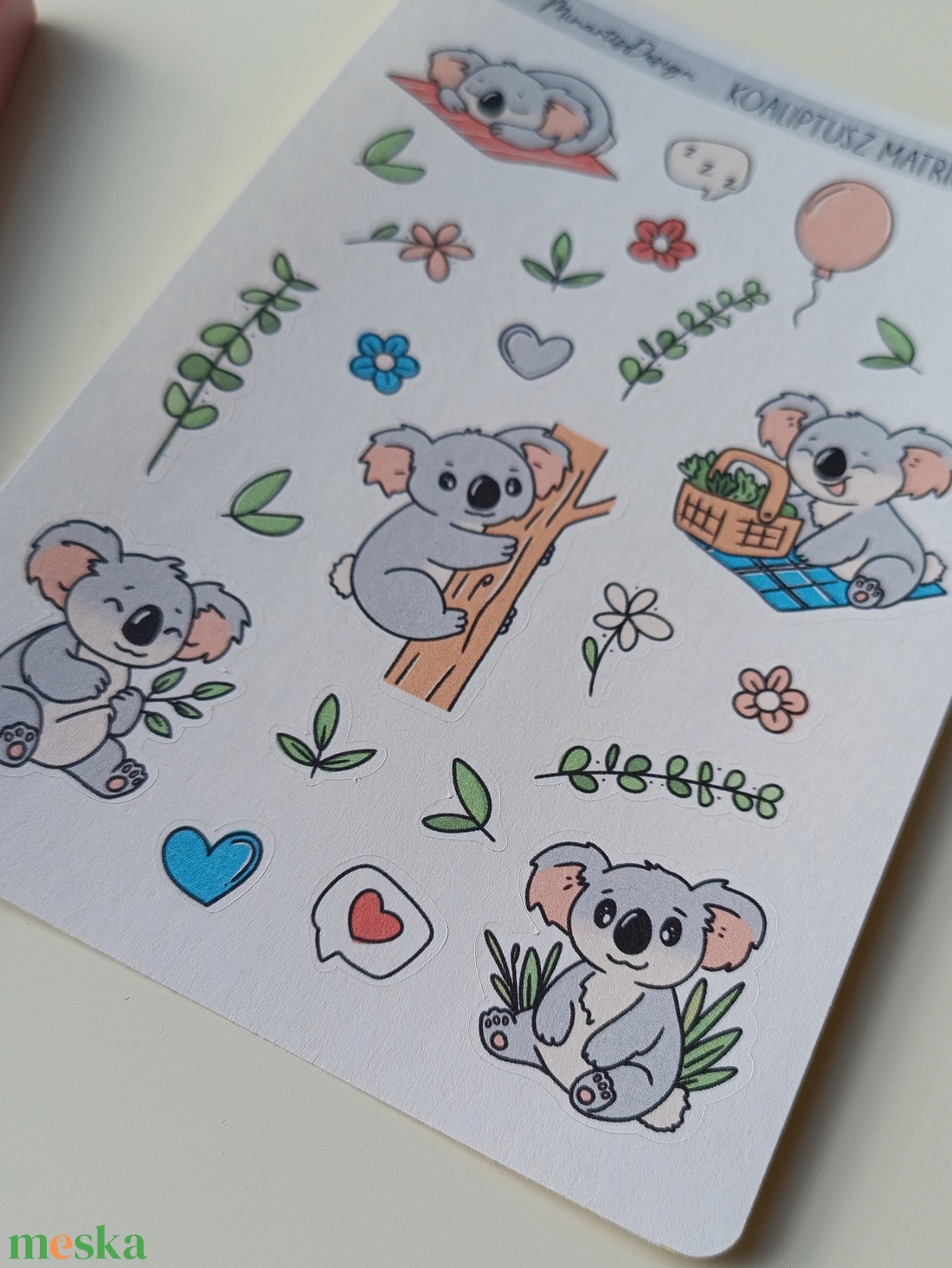 Matricaív - koala - otthon & életmód - papír, írószer - matrica, matrica csomag - Meska.hu