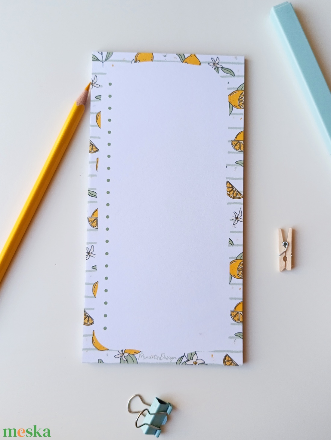 Citrom mintás jegyzettömb  - otthon & életmód - papír, írószer - jegyzetfüzet & napló - Meska.hu