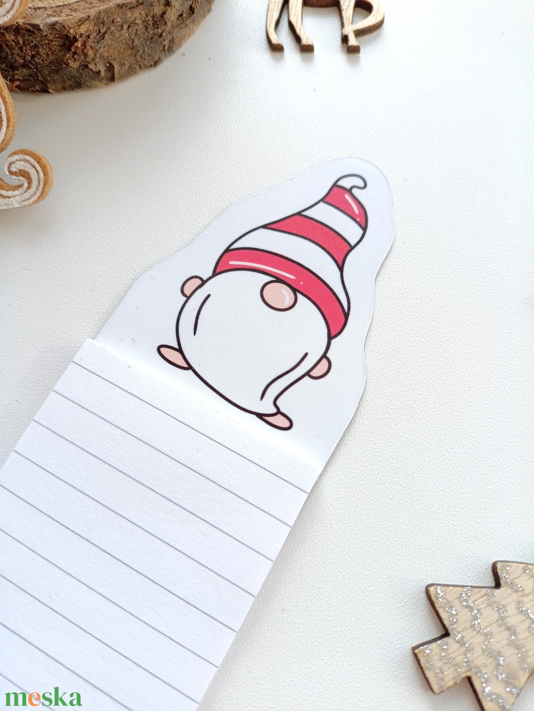 Karácsonyi manós mágneses jegyzettömb  - otthon & életmód - papír, írószer - jegyzetfüzet & napló - Meska.hu