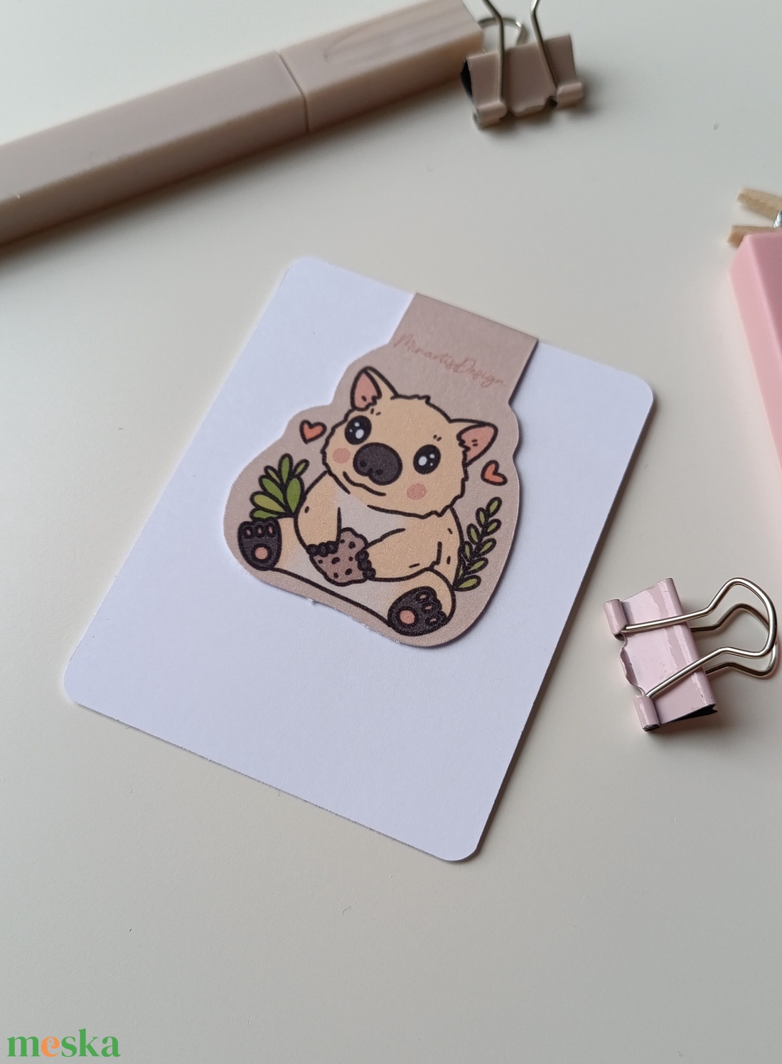 Mágneses könyvjelző - cuki wombat - könyv & zene - könyvjelző - Meska.hu