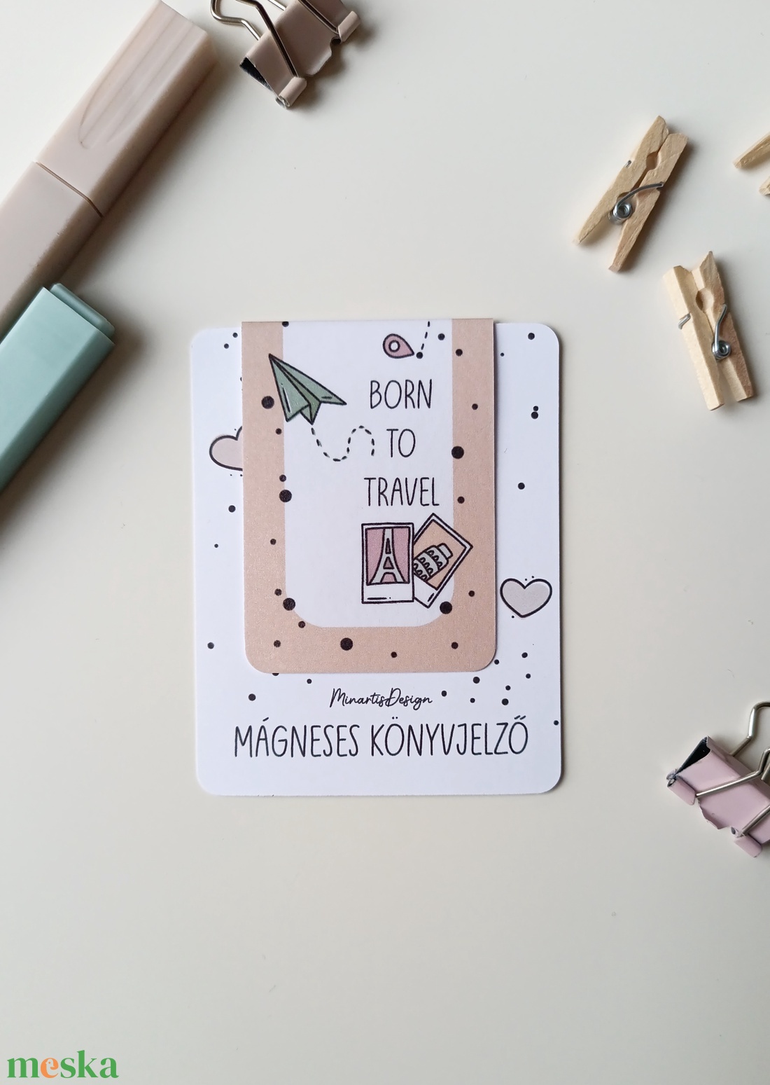 Mágneses könyvjelző - utazós / travel - könyv & zene - könyvjelző - Meska.hu