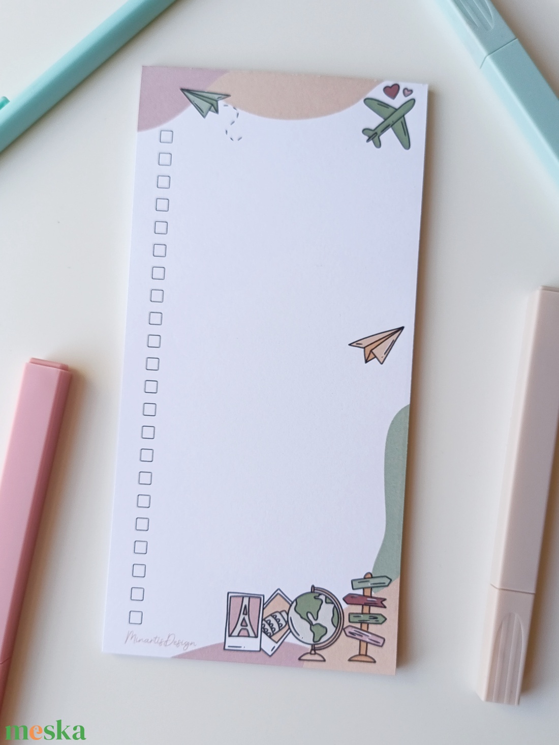 Utazós jegyzettömb - lista - otthon & életmód - papír, írószer - jegyzetfüzet & napló - Meska.hu