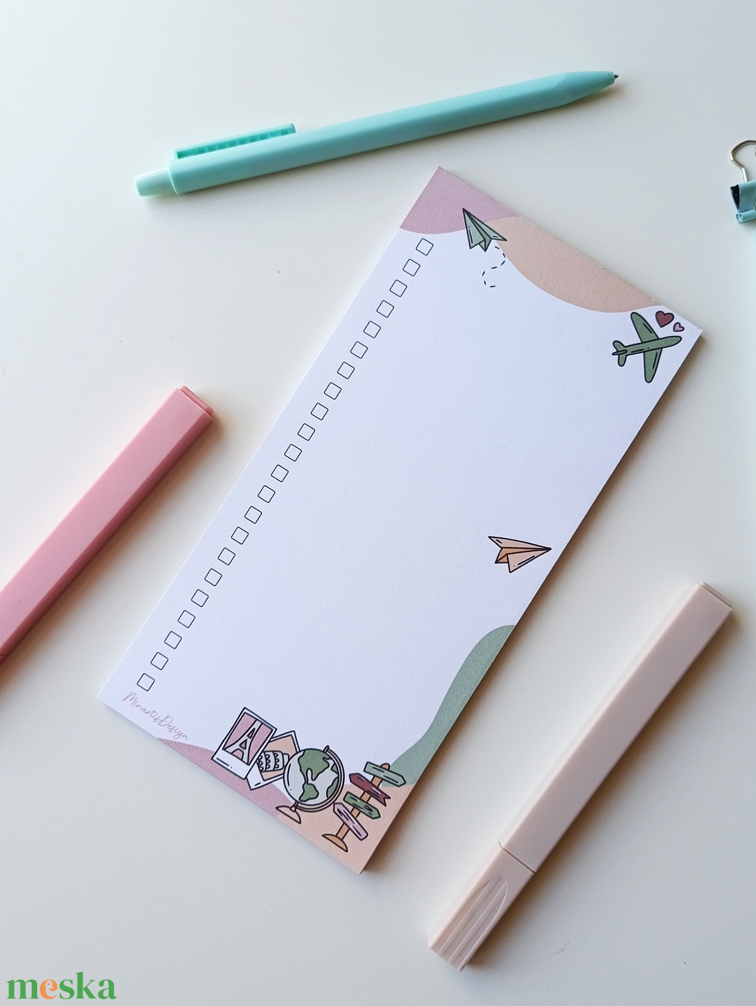 Utazós jegyzettömb - lista - otthon & életmód - papír, írószer - jegyzetfüzet & napló - Meska.hu