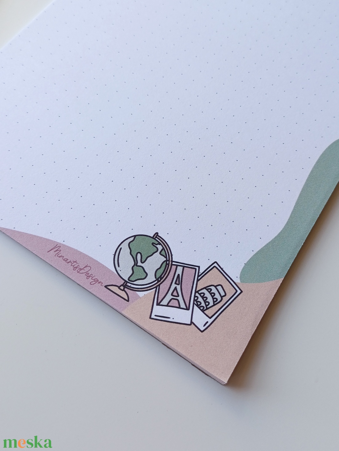 A5 jegyzettömb utazós, világjáró grafikával 25 lap / 50 lap - otthon & életmód - papír, írószer - jegyzetfüzet & napló - Meska.hu