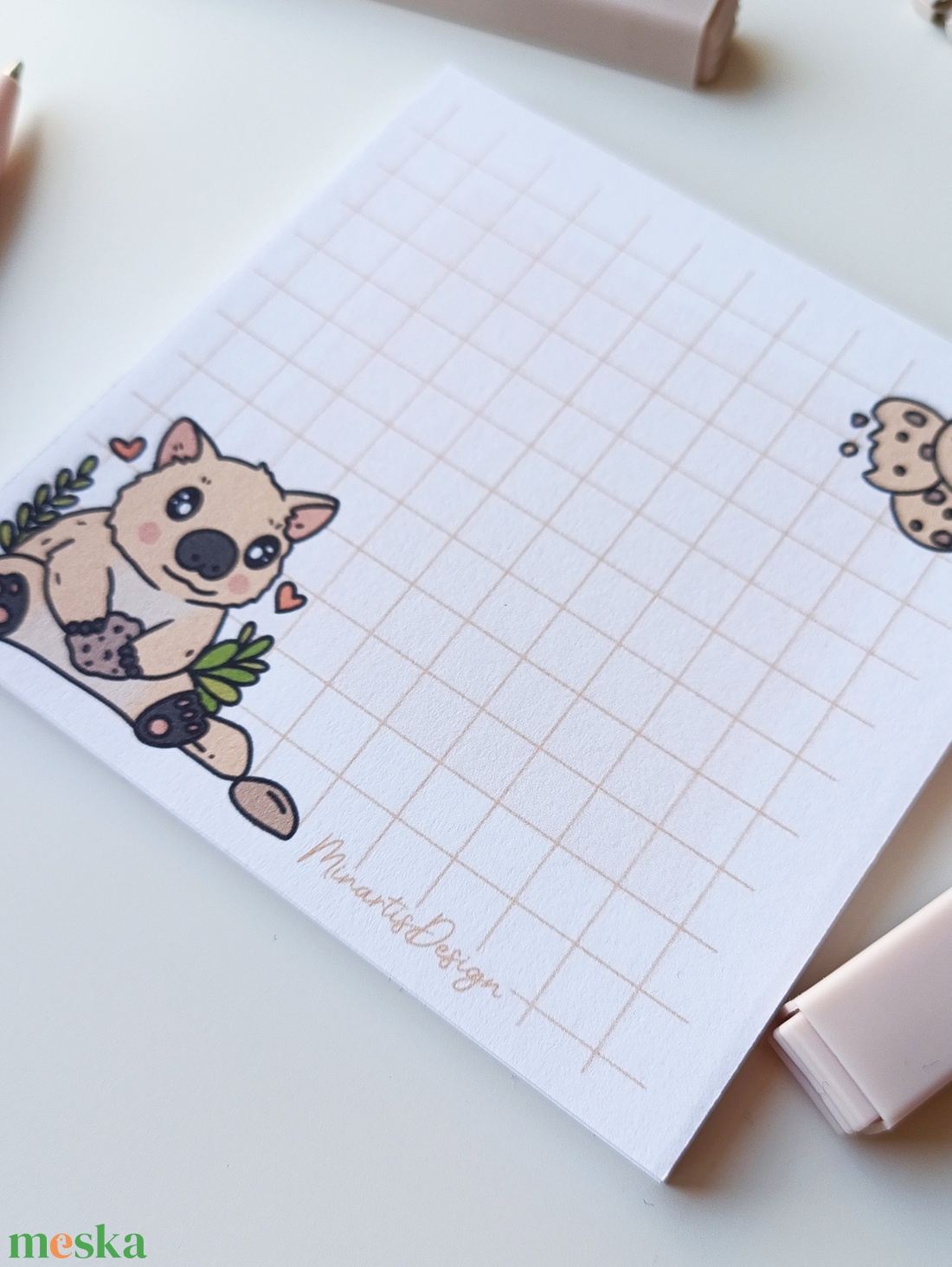 Wombatos jegyzettömb - 9x9 cm - otthon & életmód - papír, írószer - jegyzetfüzet & napló - Meska.hu