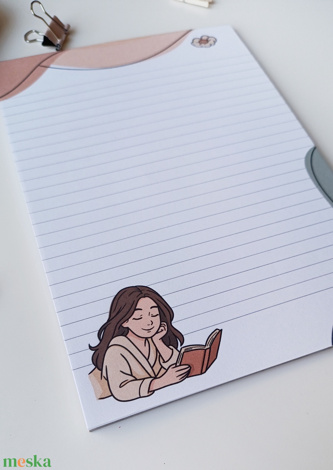 A5 jegyzettömb csajos őszi grafikával 25 lap / 50 lap - otthon & életmód - papír, írószer - jegyzetfüzet & napló - Meska.hu