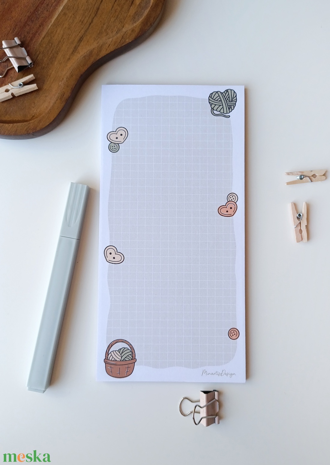 Gombolyagos, gombos jegyzettömb - otthon & életmód - papír, írószer - jegyzetfüzet & napló - Meska.hu