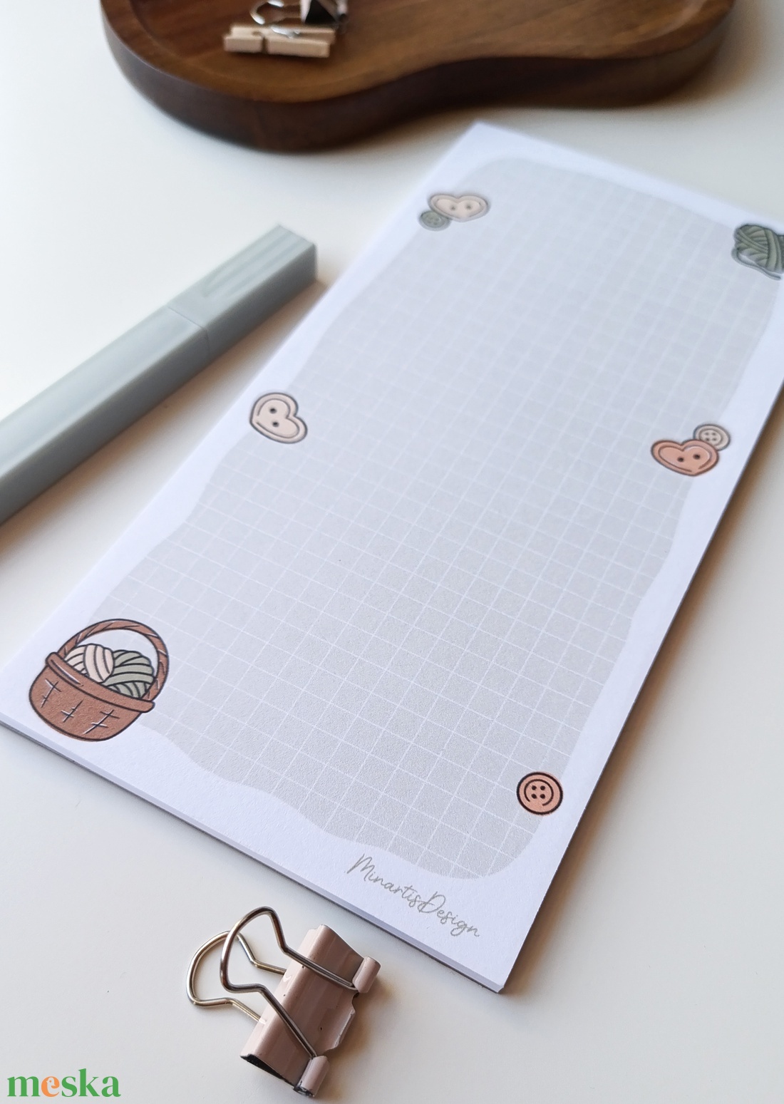 Gombolyagos, gombos jegyzettömb - otthon & életmód - papír, írószer - jegyzetfüzet & napló - Meska.hu