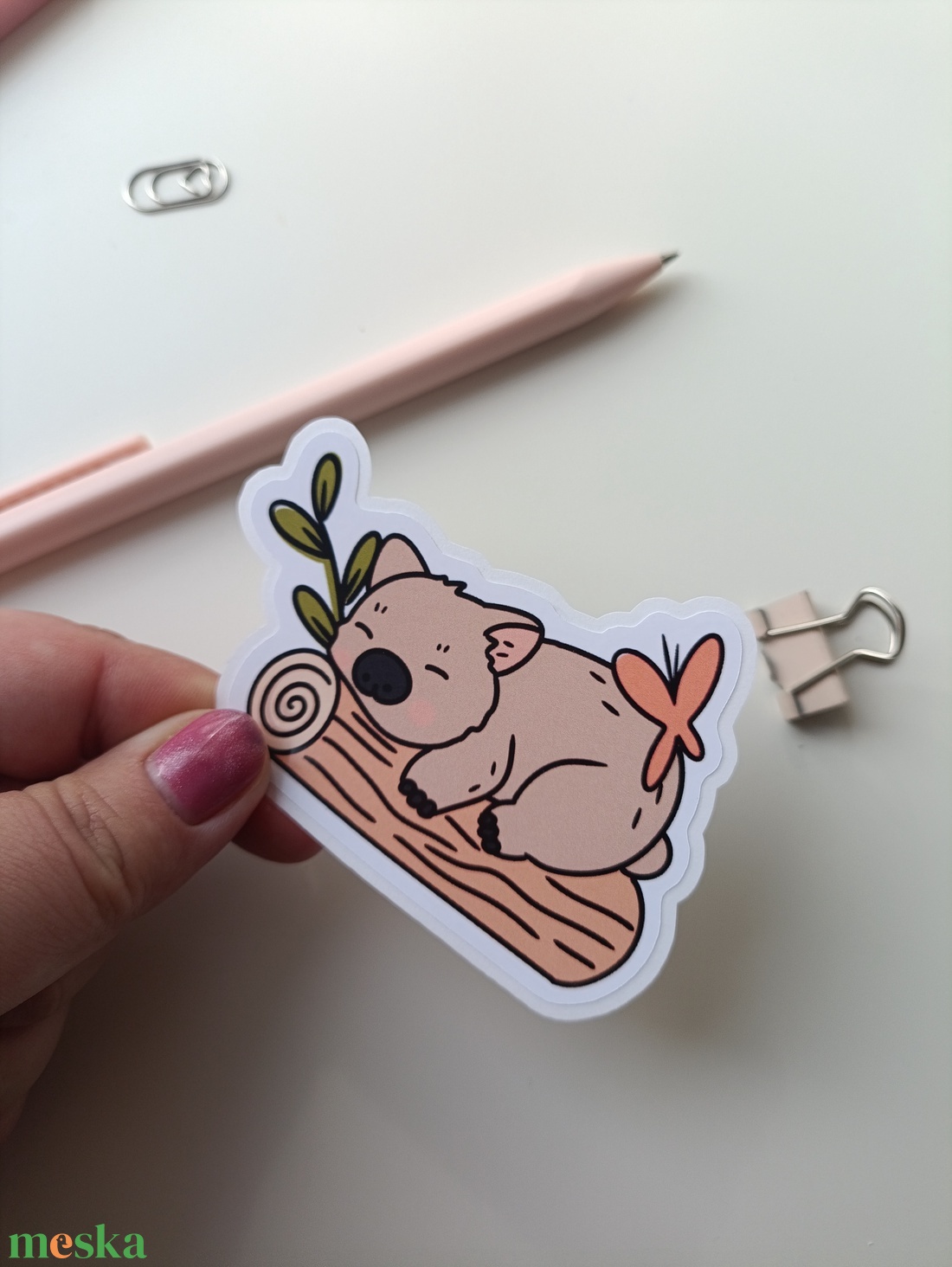 Wombat matrica - otthon & életmód - papír, írószer - matrica, matrica csomag - Meska.hu