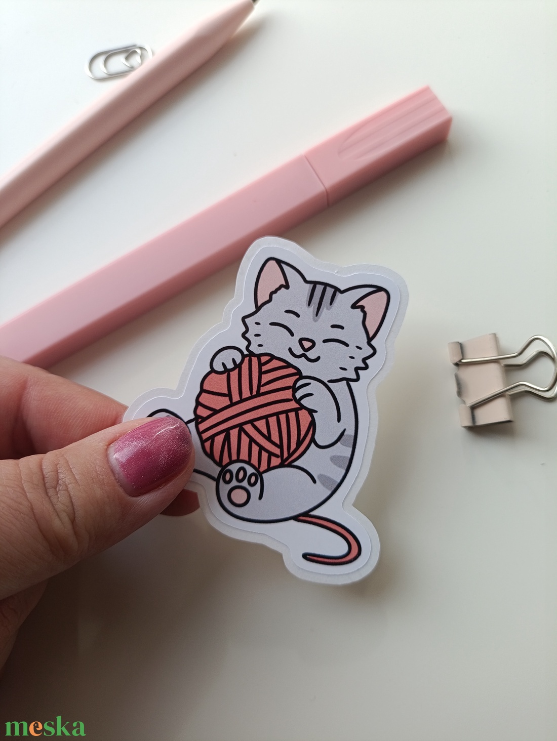 Cica matrica - otthon & életmód - papír, írószer - matrica, matrica csomag - Meska.hu