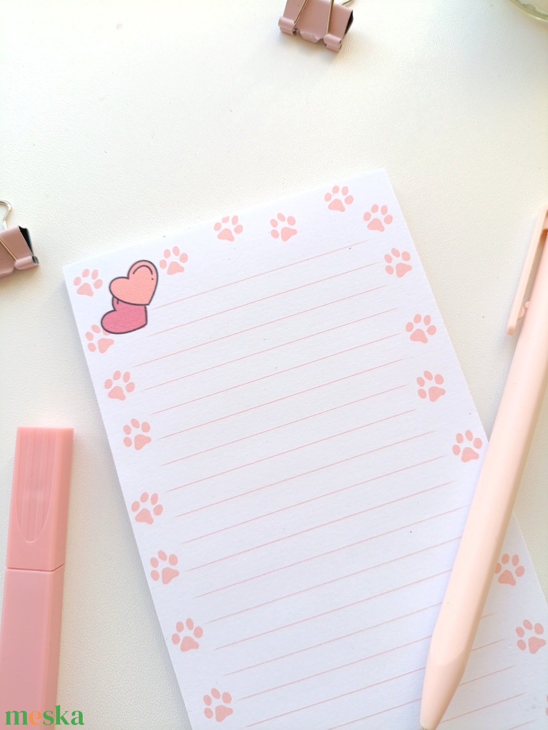 Cuki corgi kutyás jegyzettömb mancsnyomokkal - otthon & életmód - papír, írószer - jegyzetfüzet & napló - Meska.hu