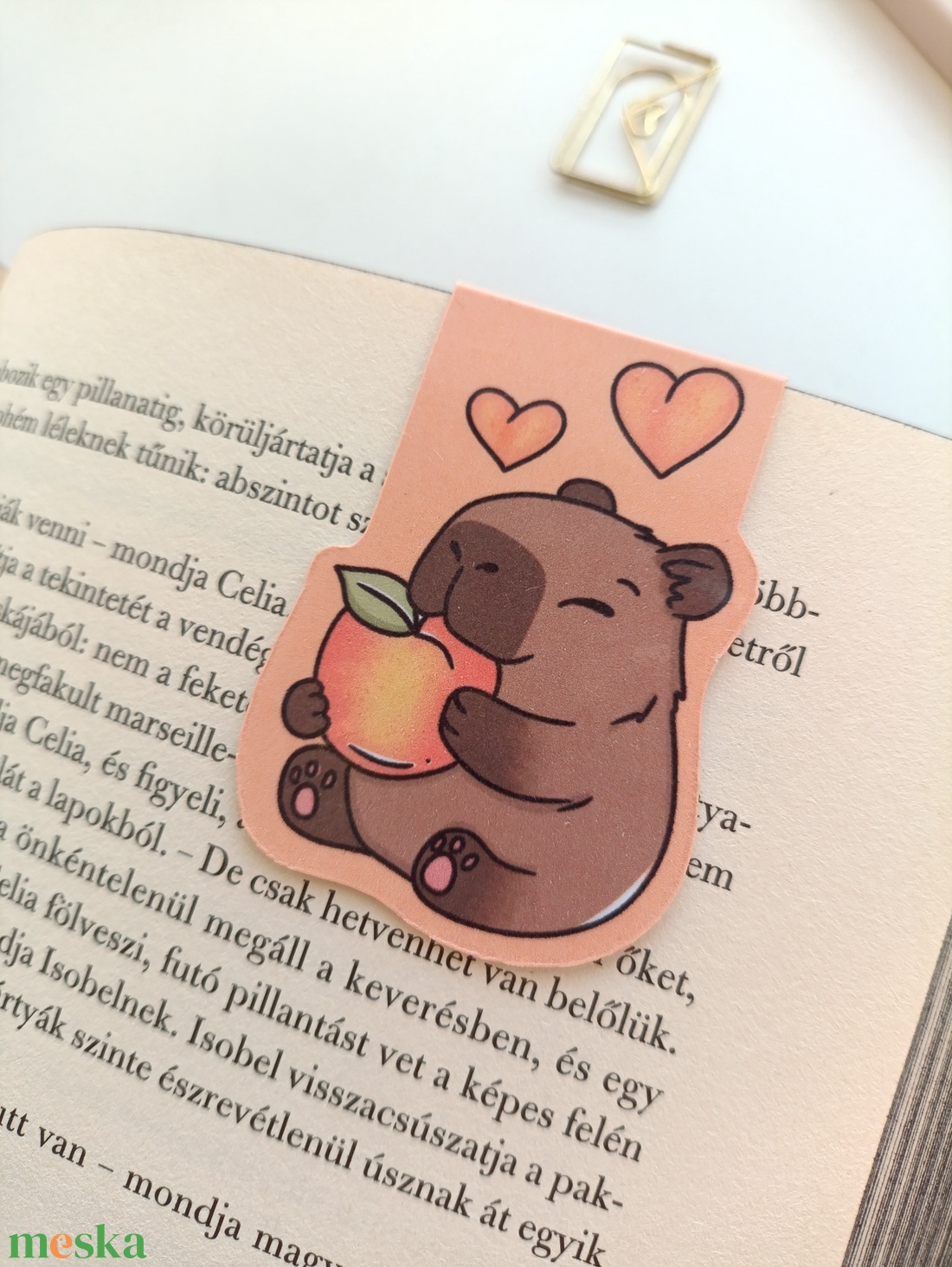mágneses könyvjelző - kapibara - könyv & zene - könyvjelző - Meska.hu