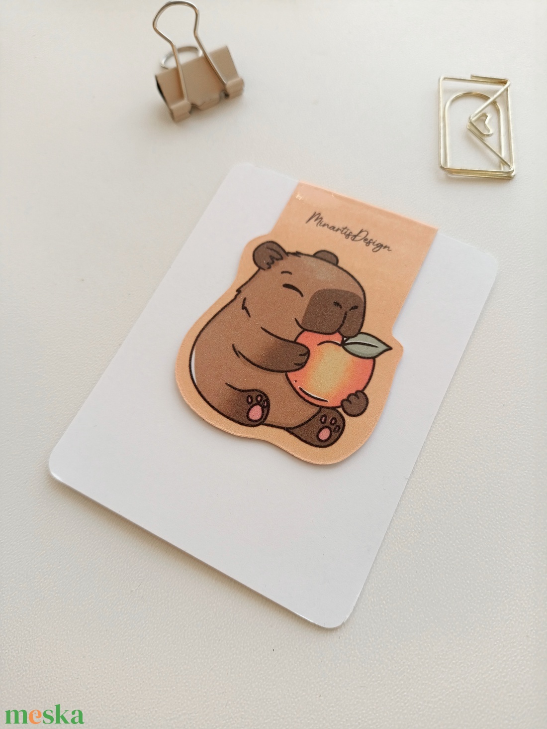 mágneses könyvjelző - kapibara - könyv & zene - könyvjelző - Meska.hu