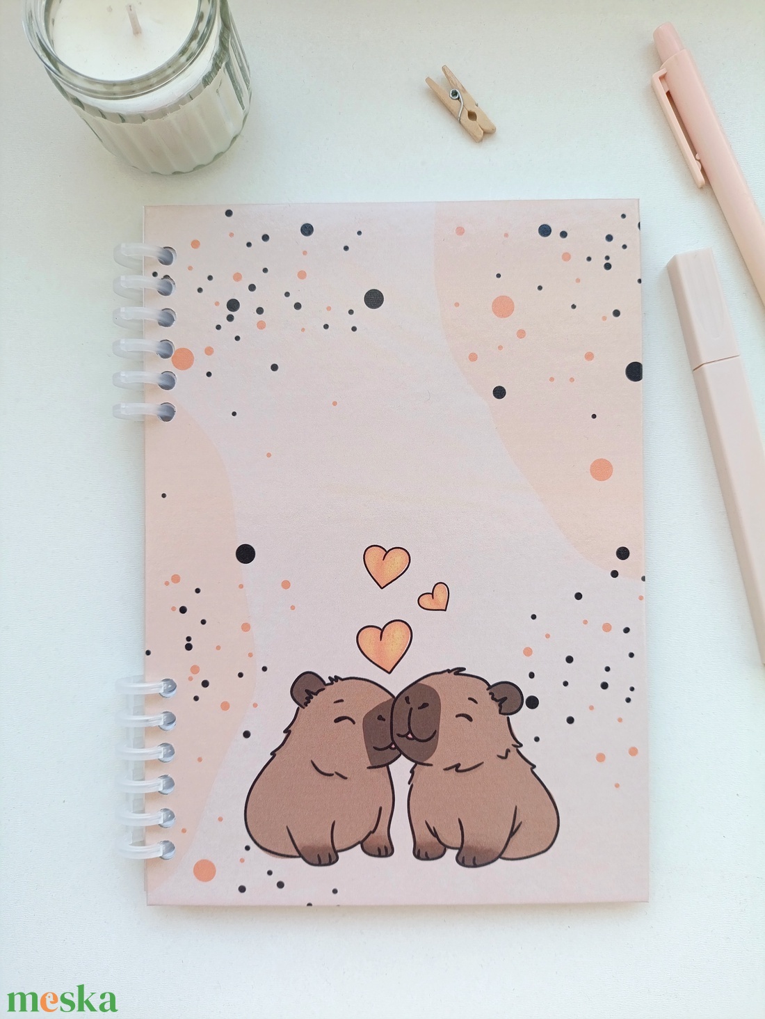 Kapibara spirálfüzet- A5 - otthon & életmód - papír, írószer - jegyzetfüzet & napló - Meska.hu